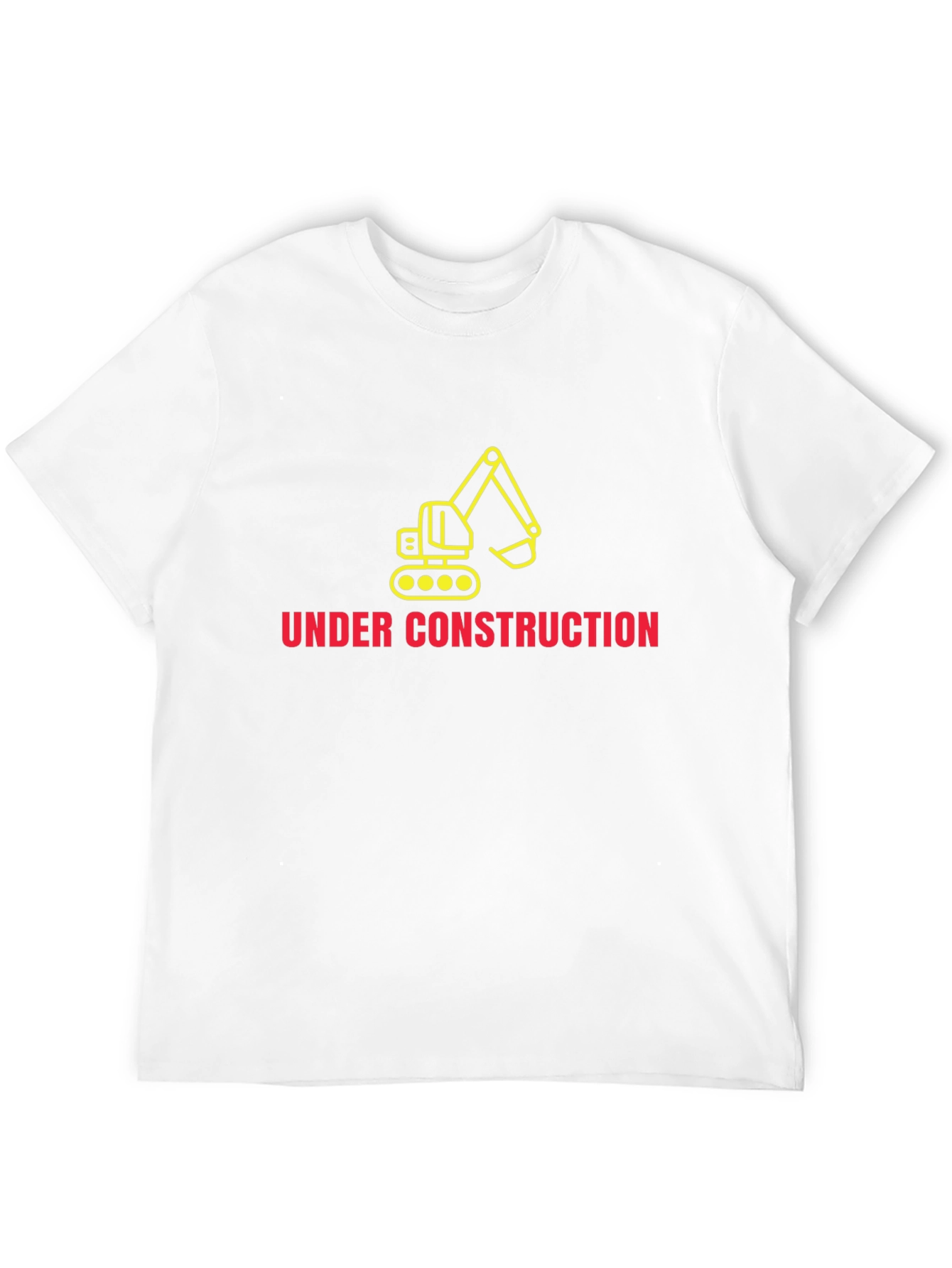 Under Construction Excavator Graphic T-Shirt