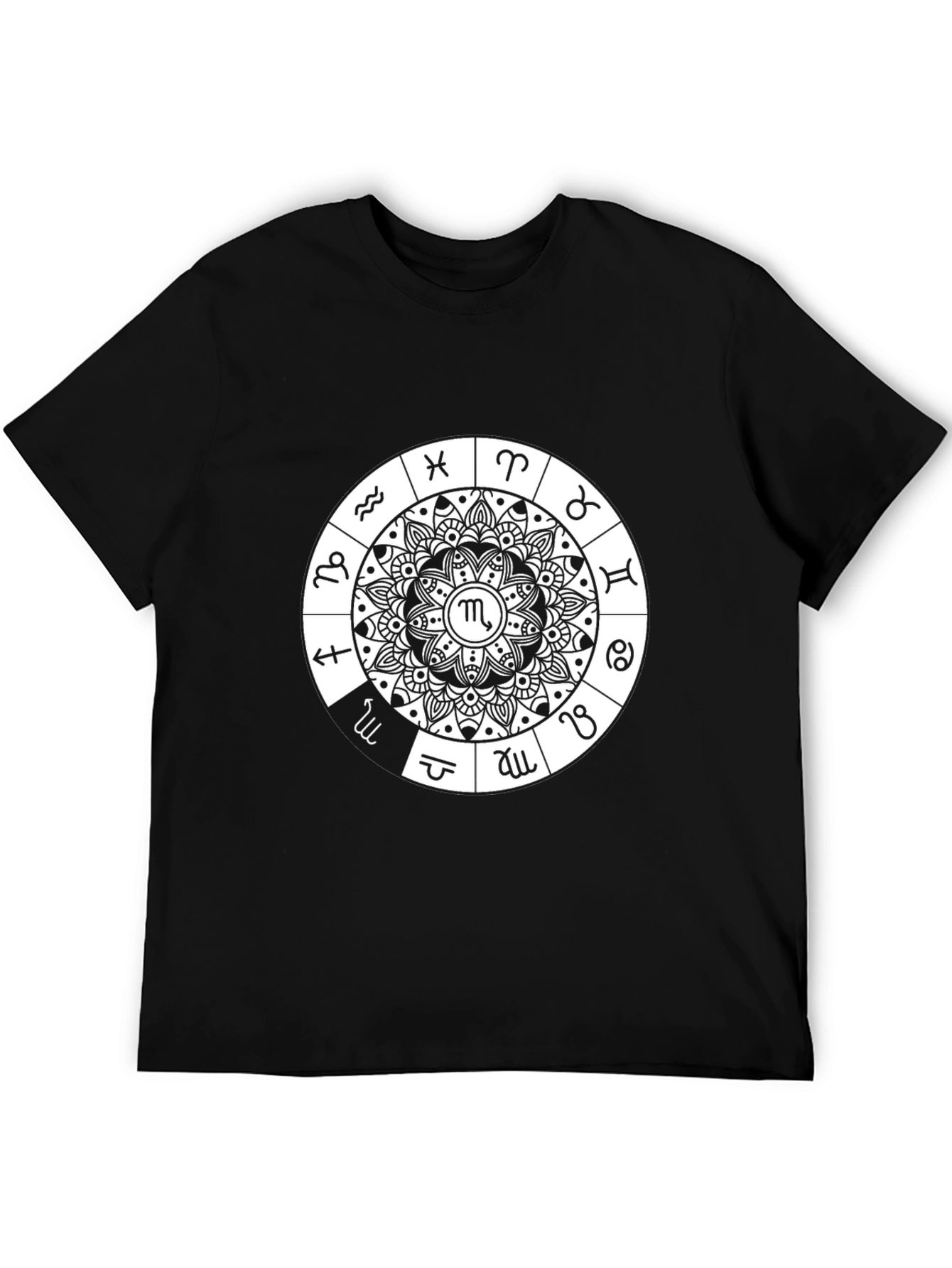 Zodiac Mandala T-Shirt - Stylish Astrology Design