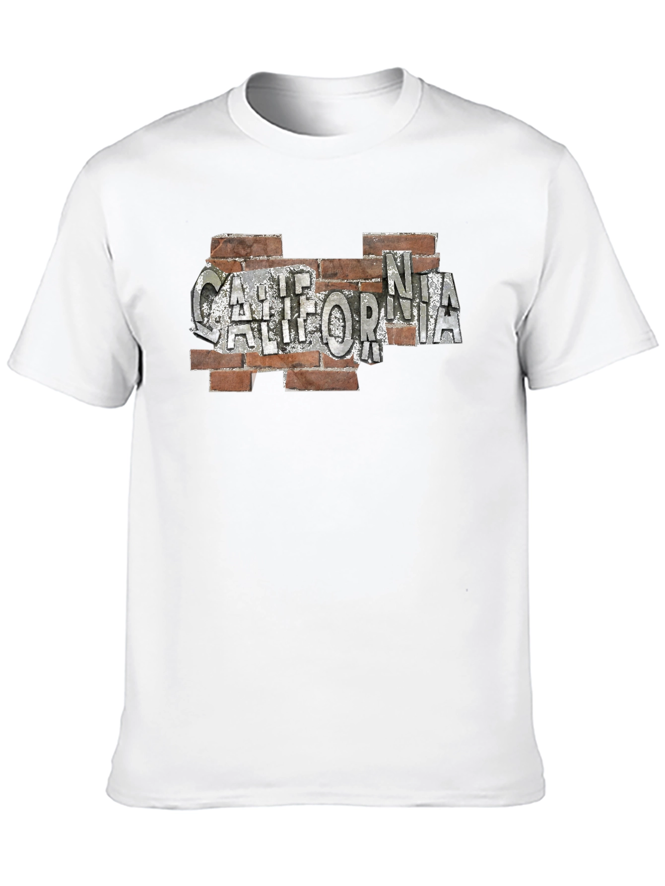 California Brick Wall Graphic Tee - Modern Style
