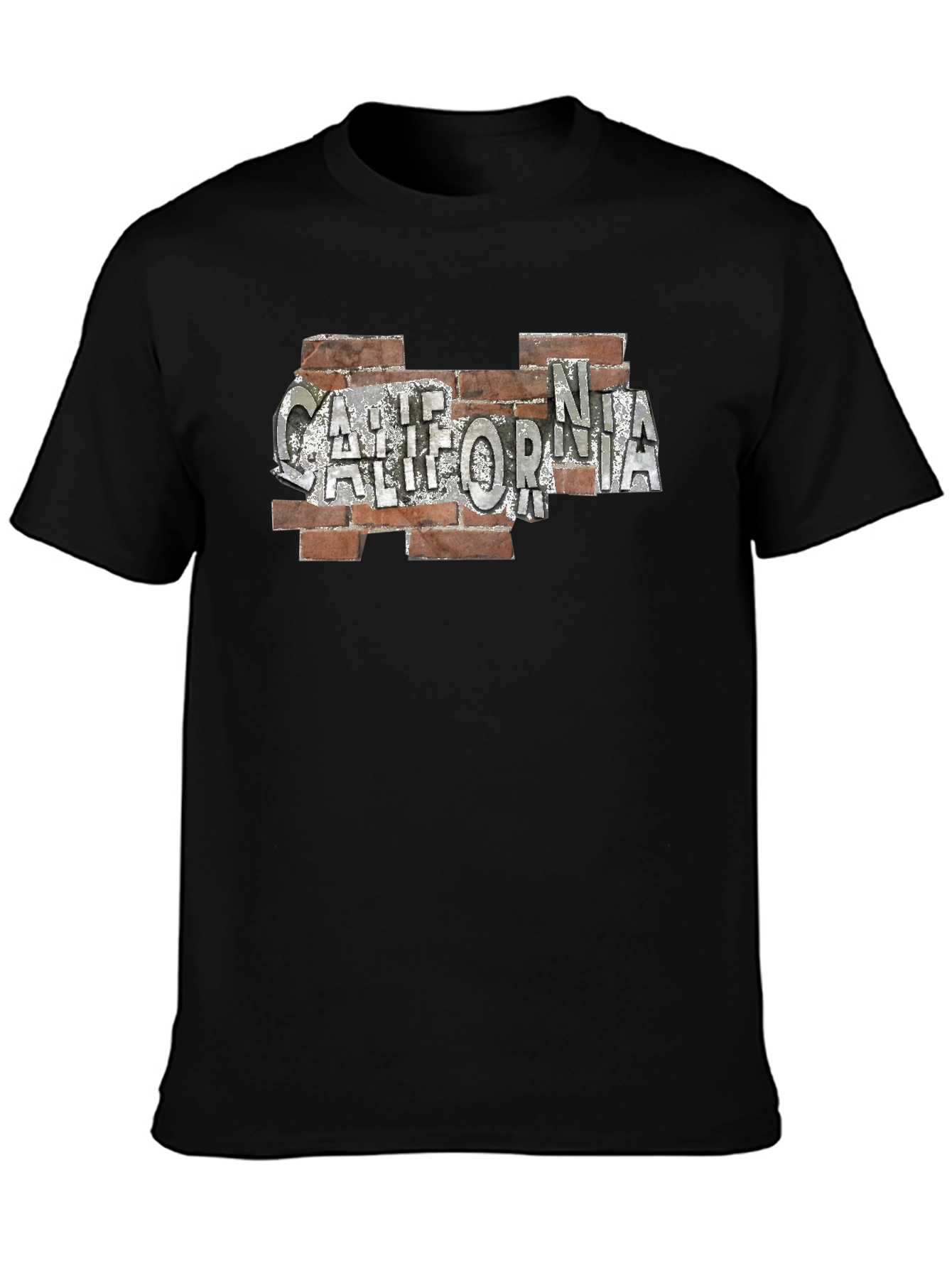 California Brick Wall Graphic Tee - Modern Style