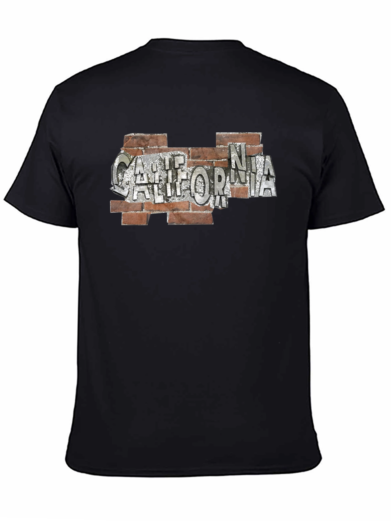 California Brick Wall Graphic Tee - Modern Style