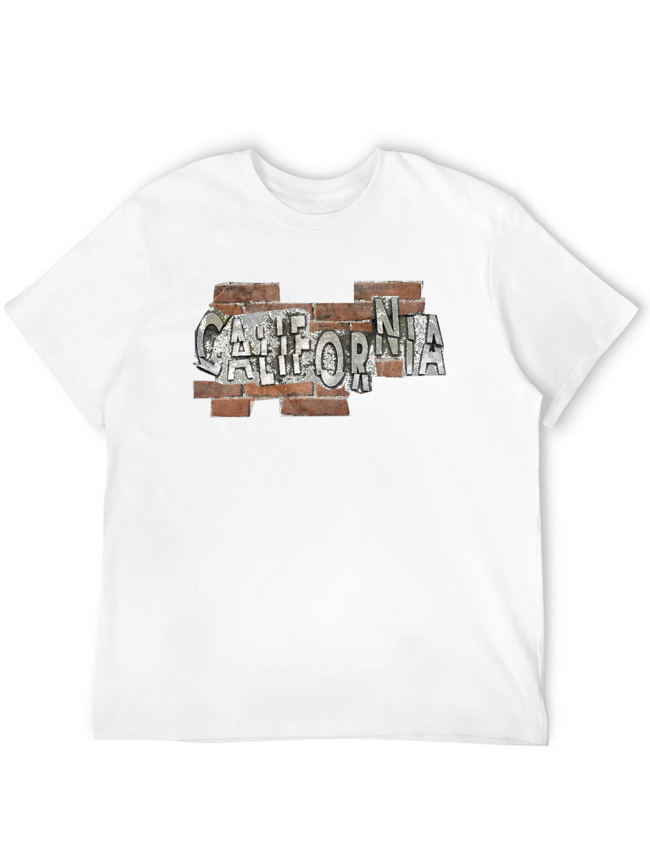 California Brick Wall Graphic Tee - Modern Style