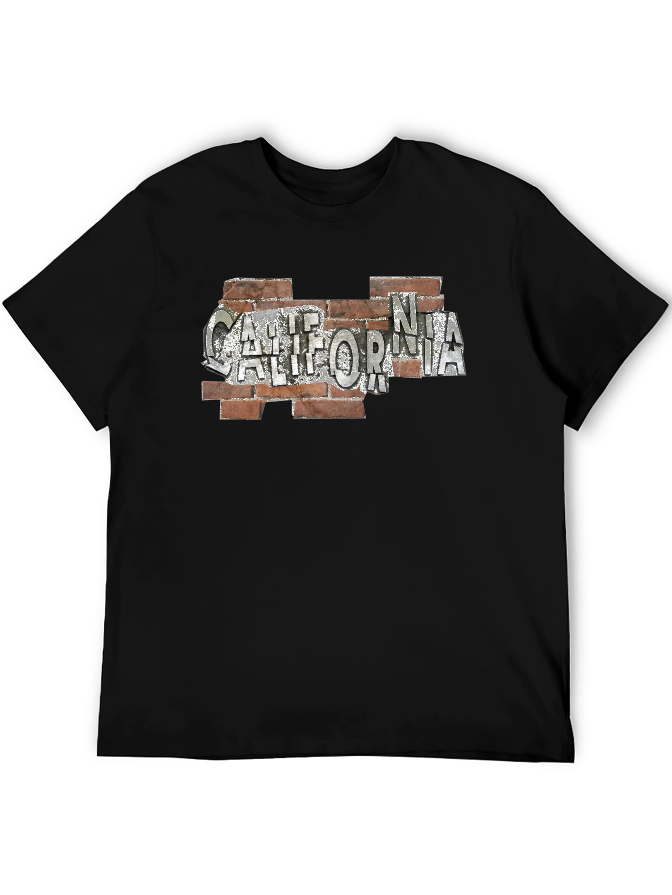California Brick Wall Graphic Tee - Modern Style