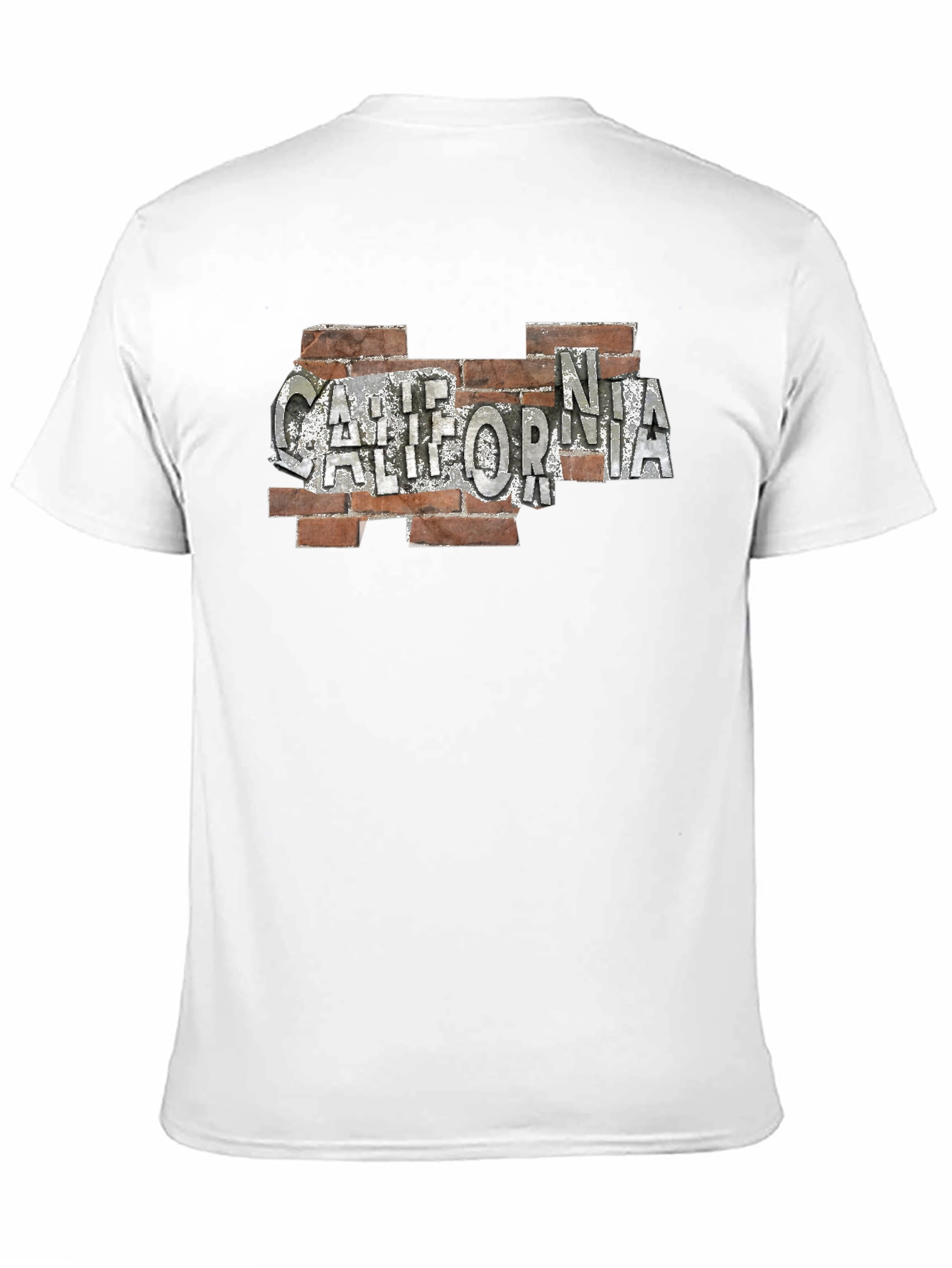 California Brick Wall Graphic Tee - Modern Style