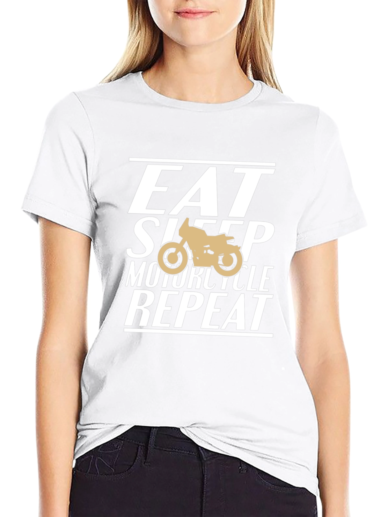 Eat Sleep Motorcycle Repeat T-Shirt - Black