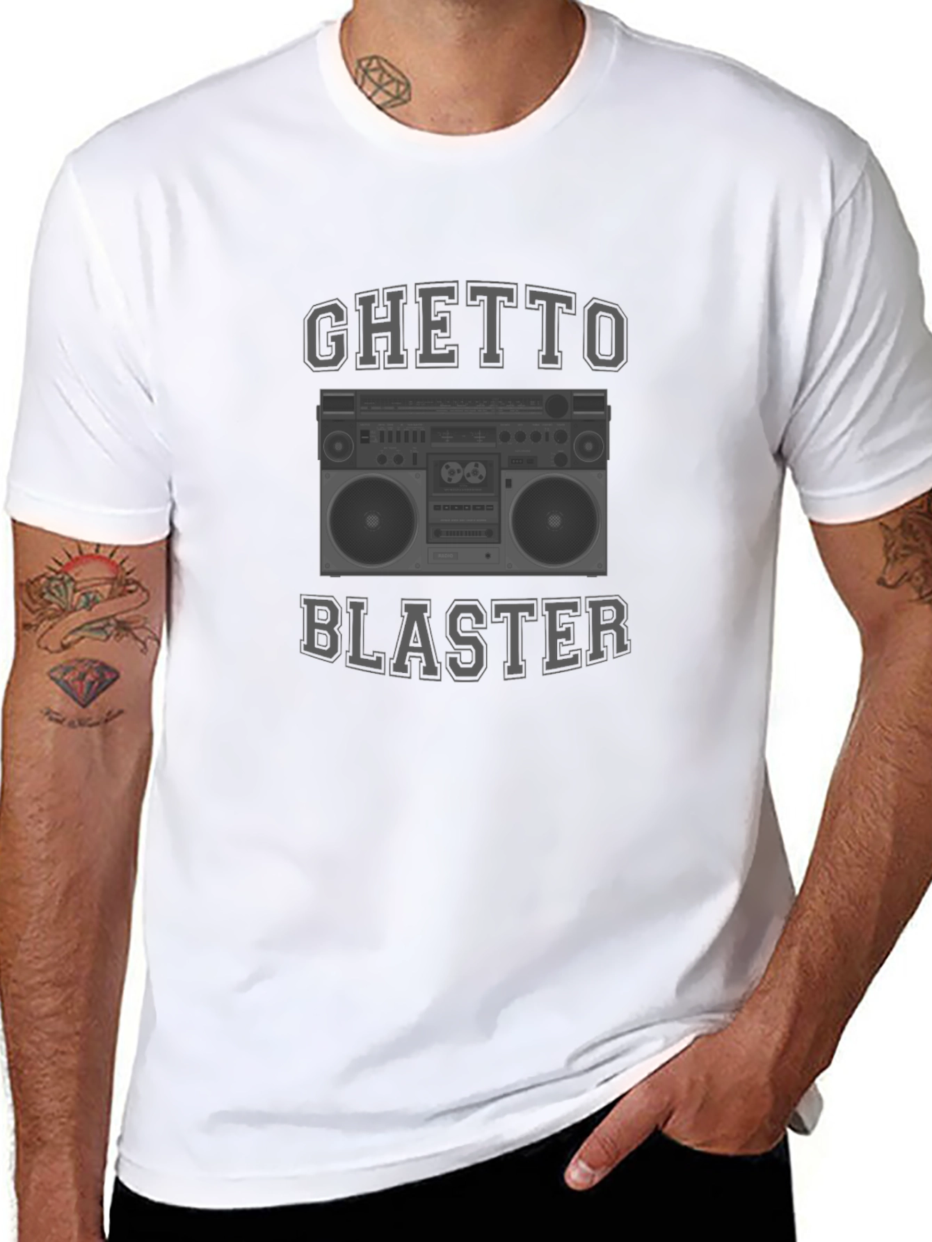 Ghetto Blaster Boombox Graphic T-Shirt