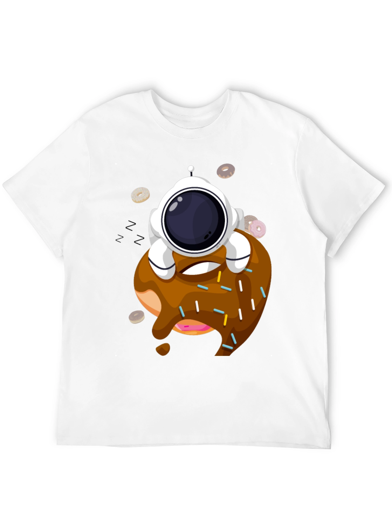 Astronaut Donut T-Shirt - Black Cotton Tee