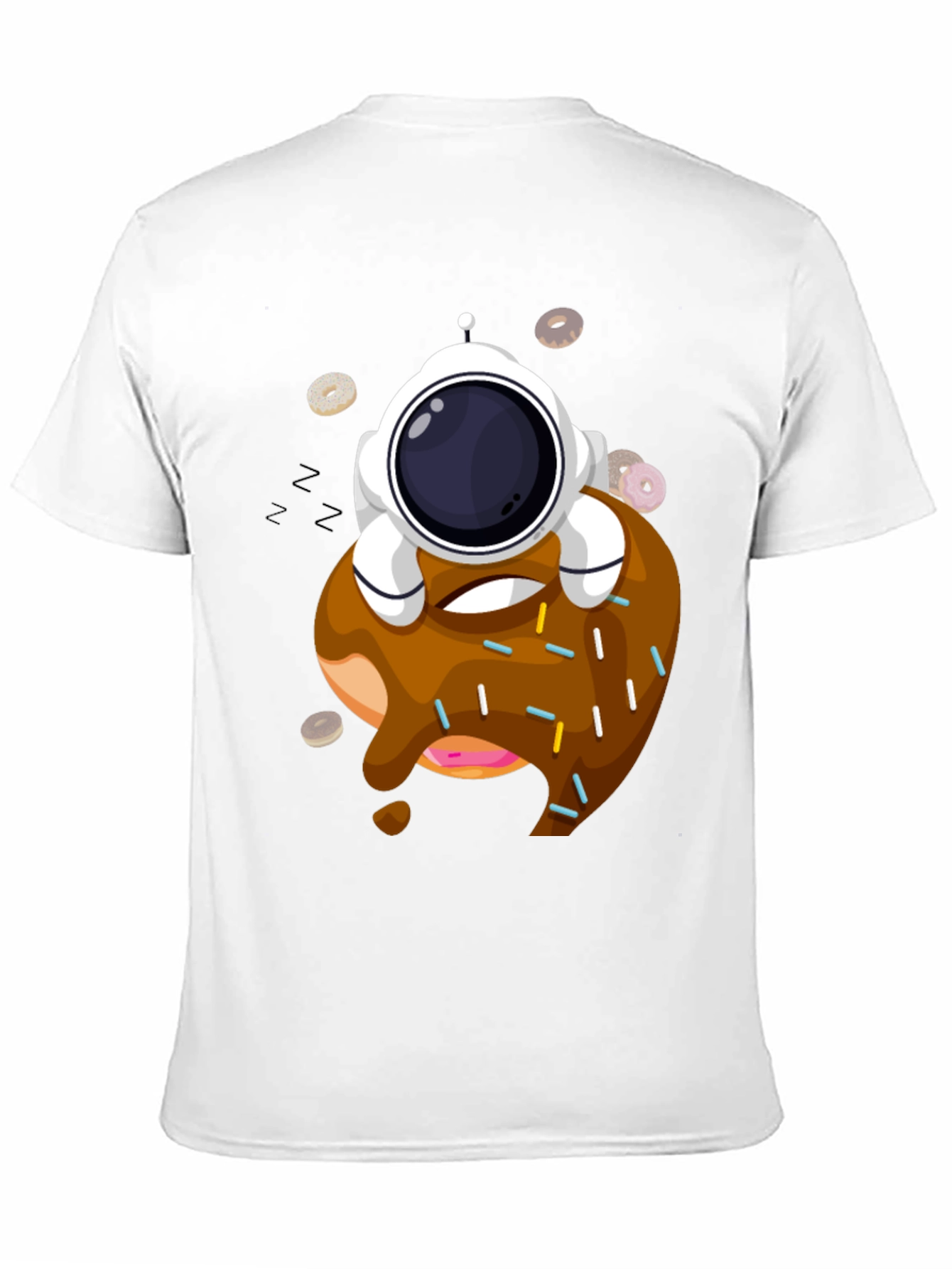 Astronaut Donut T-Shirt - Black Cotton Tee