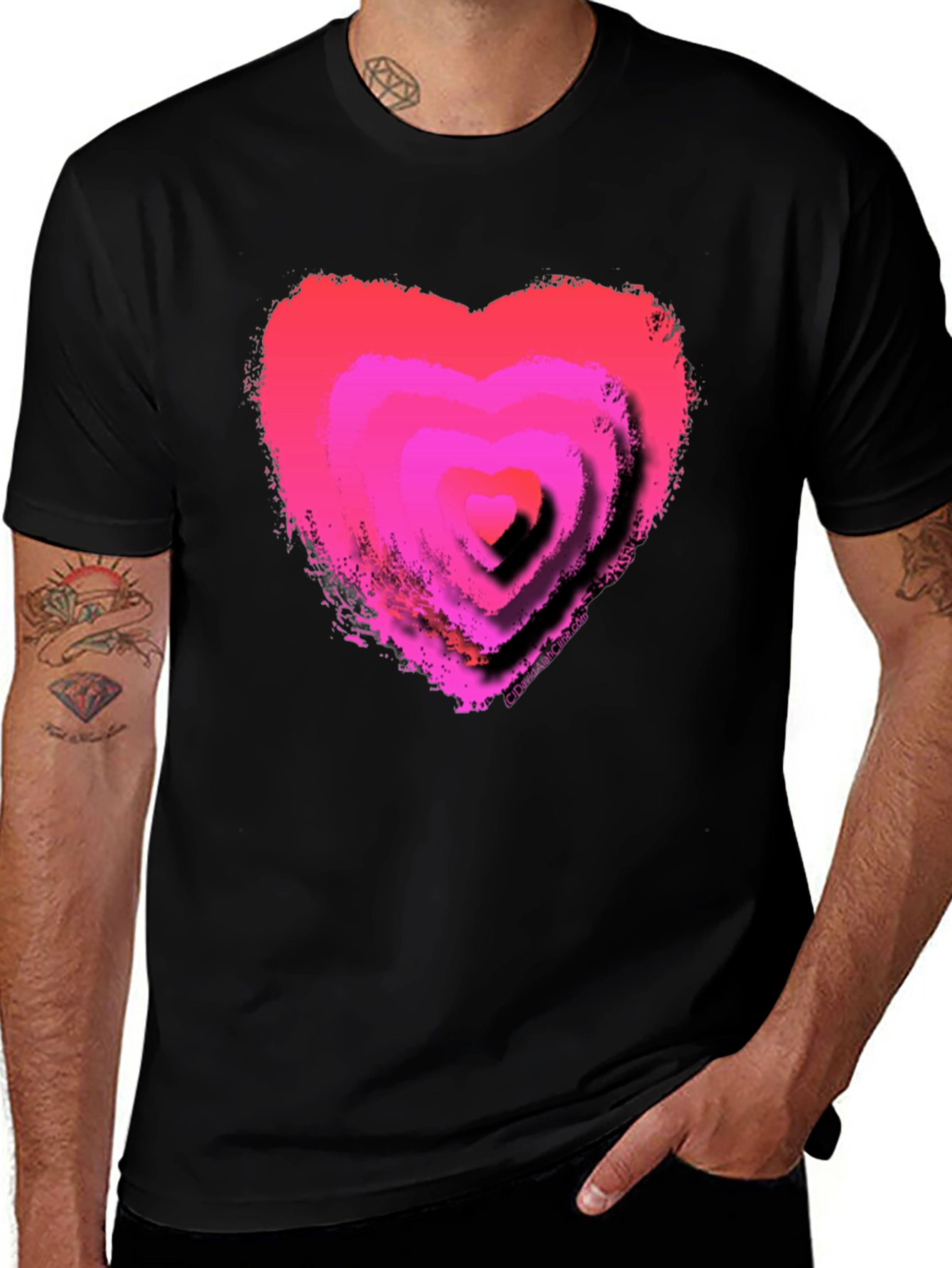 Pink Heart Graphic T-Shirt - Trendy Casual Tee