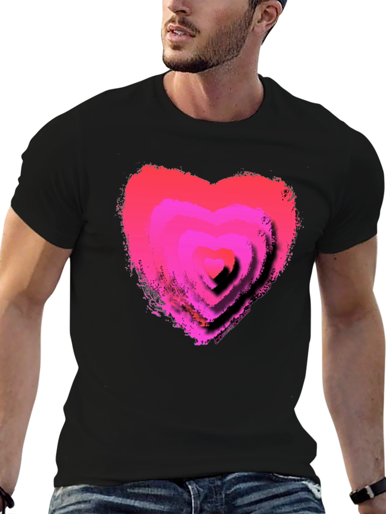 Pink Heart Graphic T-Shirt - Trendy Casual Tee