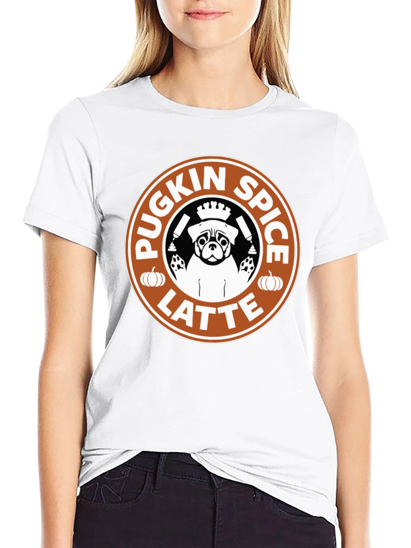 Pugkin Spice Latte Graphic T-Shirt