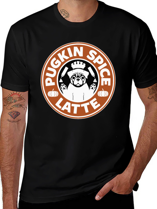 Pugkin Spice Latte Graphic T-Shirt