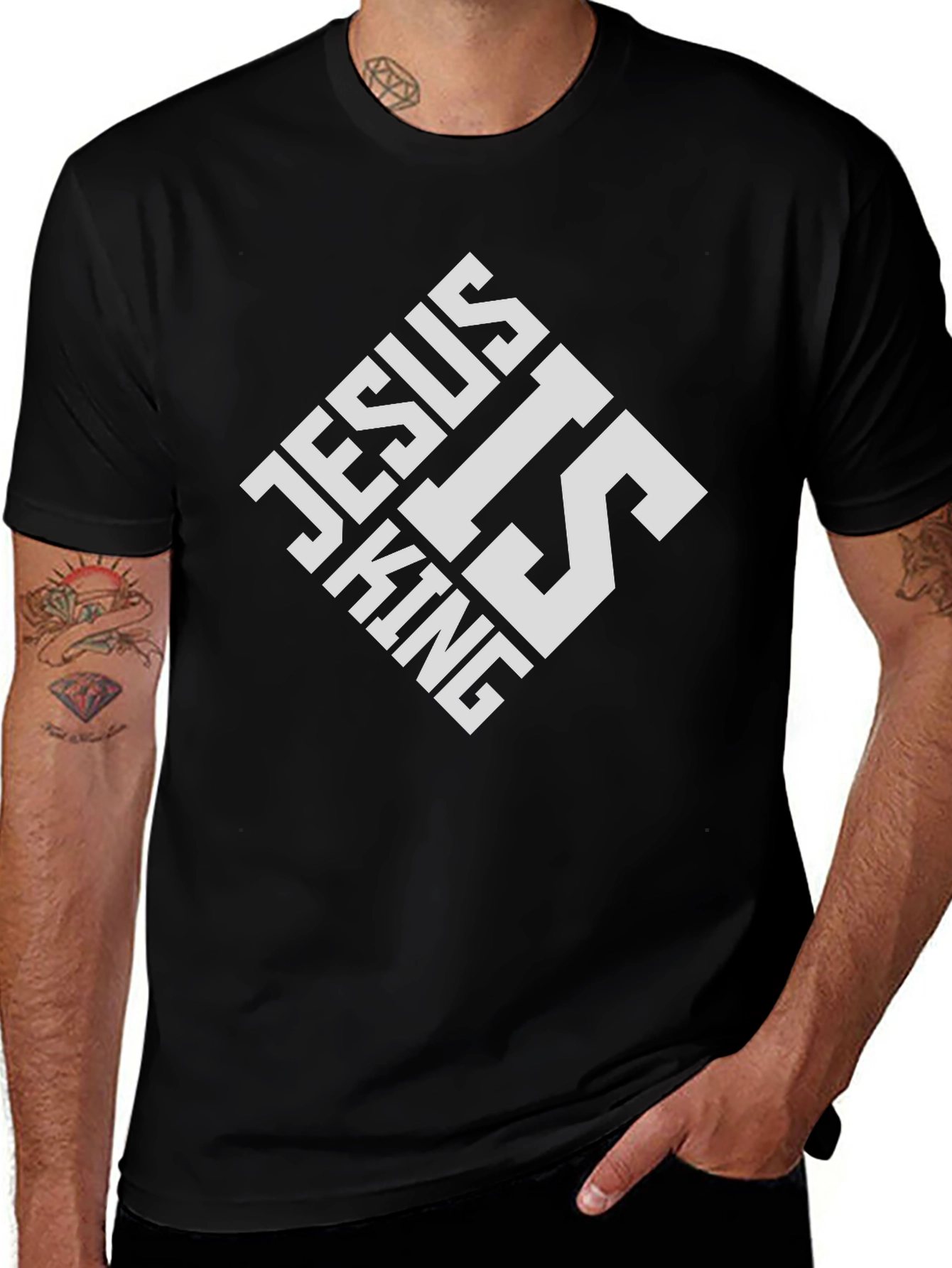 Jesus is King Black T-Shirt