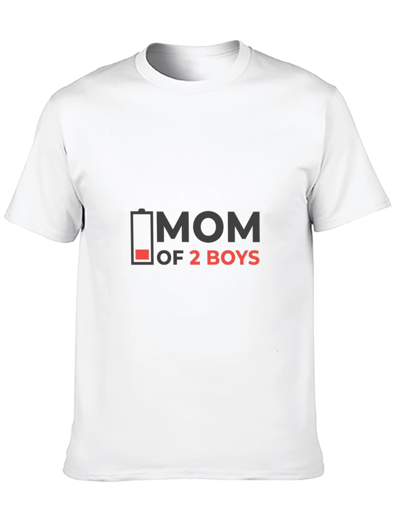 Mom of 2 Boys Graphic Tee - Low Battery