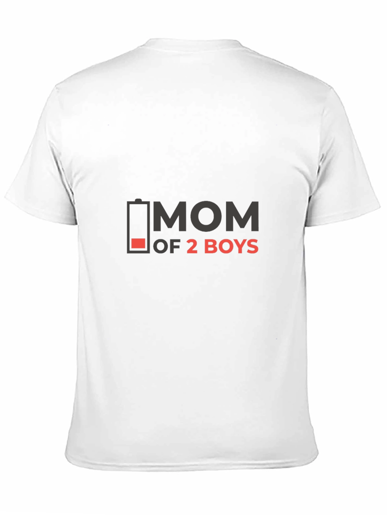 Mom of 2 Boys Graphic Tee - Low Battery