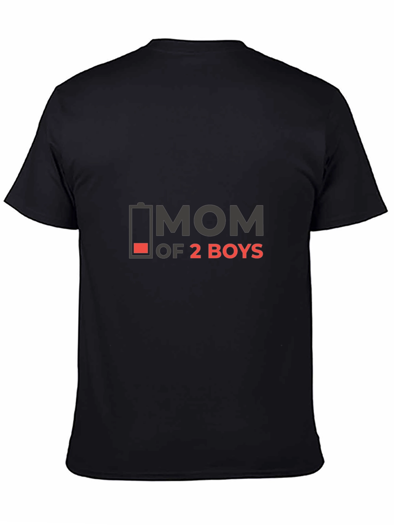 Mom of 2 Boys Graphic Tee - Low Battery