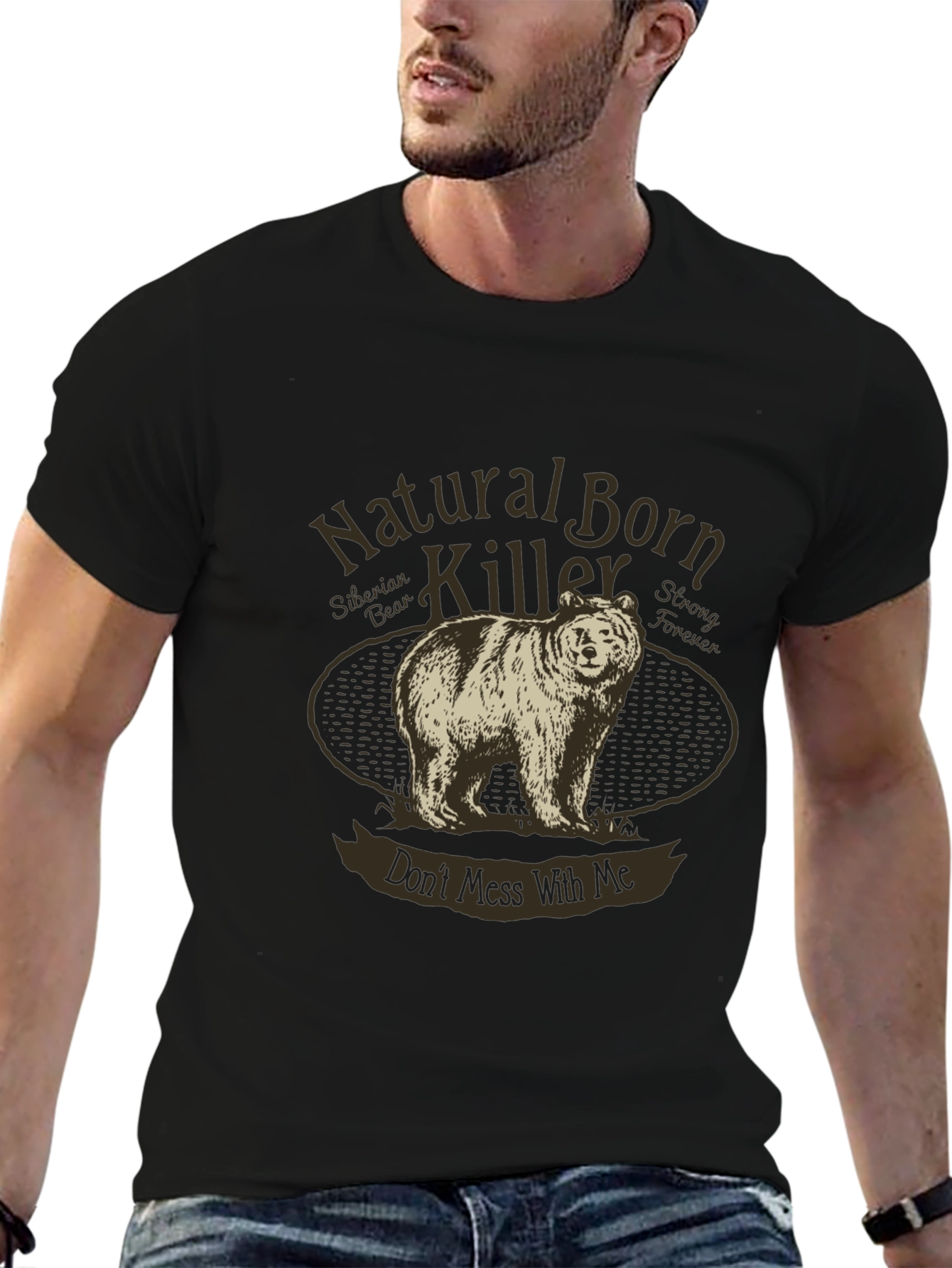 Natural Born Killer Siberian Bear Graphic Tee