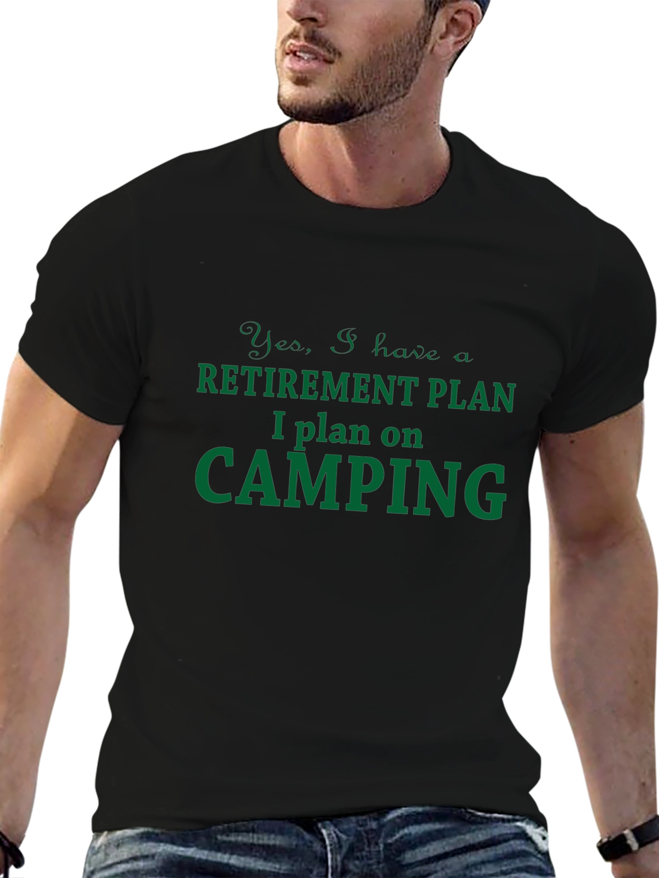 Retirement Camping Plan T-Shirt - Humorous Graphic Tee