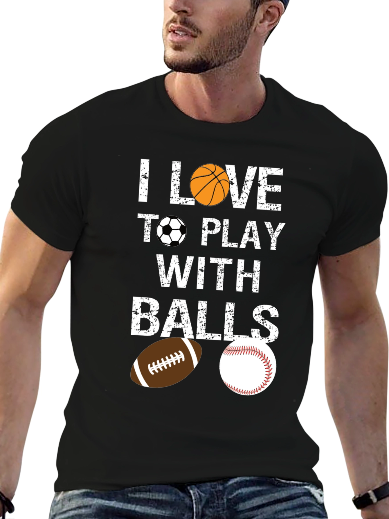 I Love To Play With Balls Graphic T-Shirt