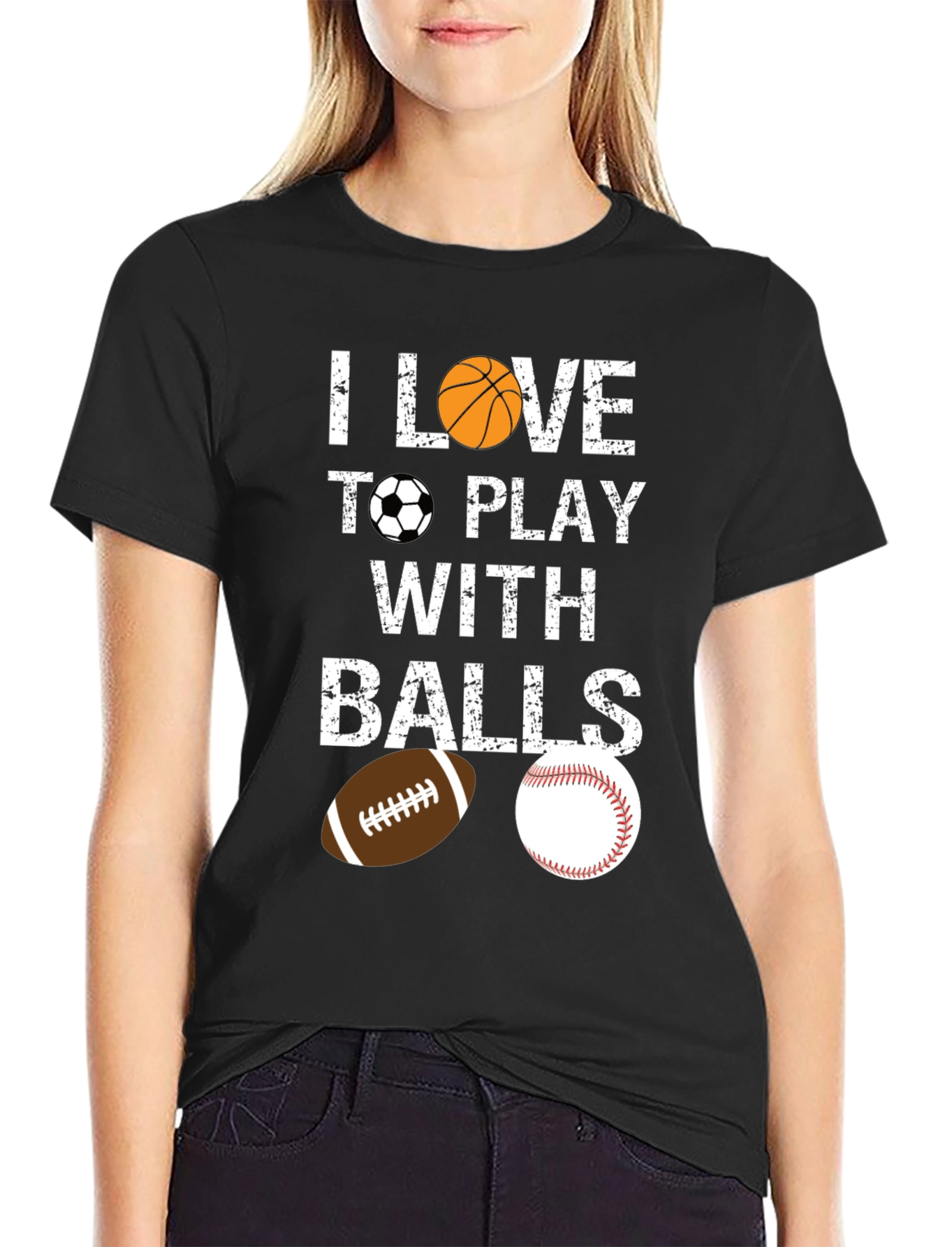 I Love To Play With Balls Graphic T-Shirt