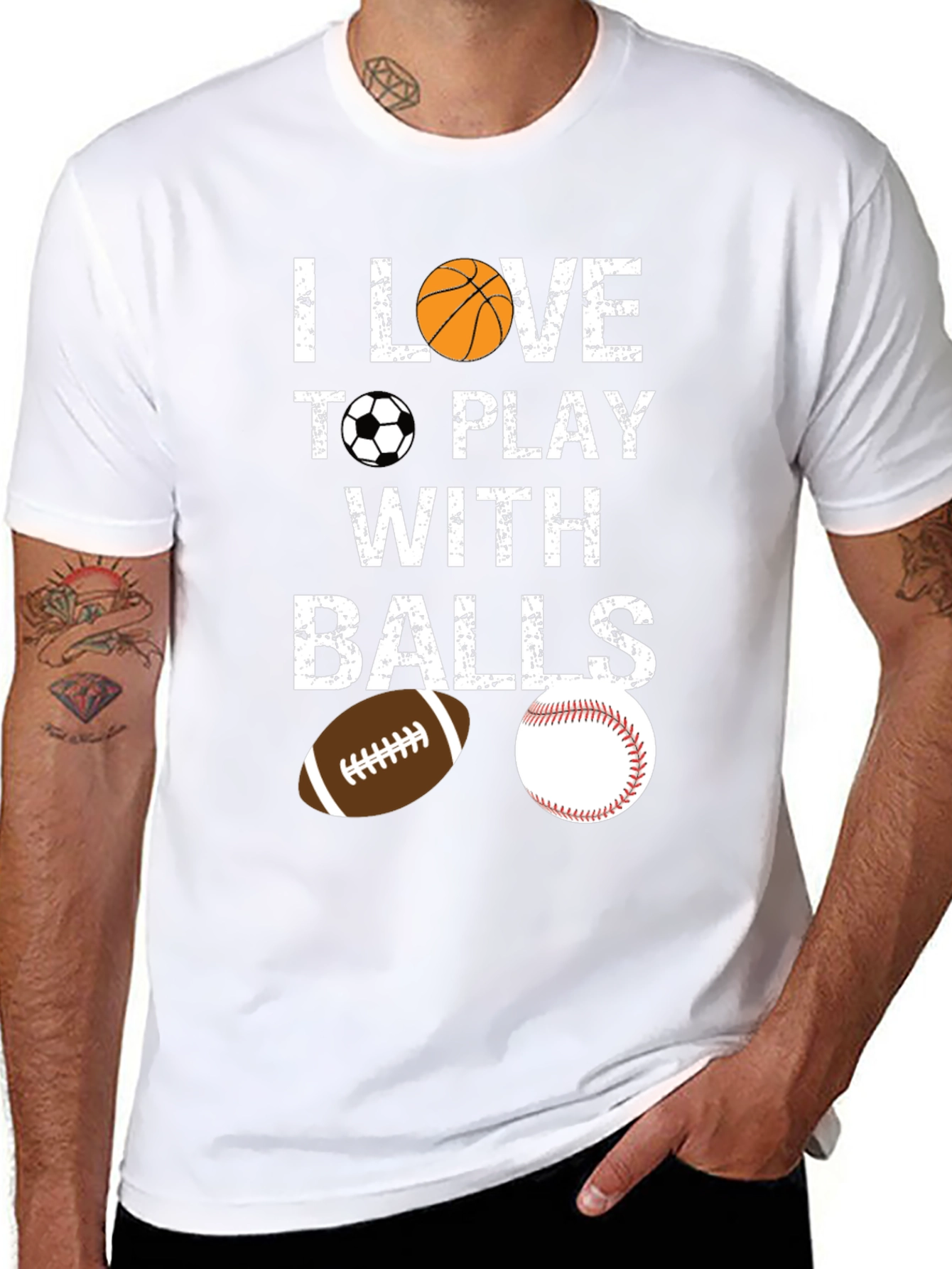 I Love To Play With Balls Graphic T-Shirt