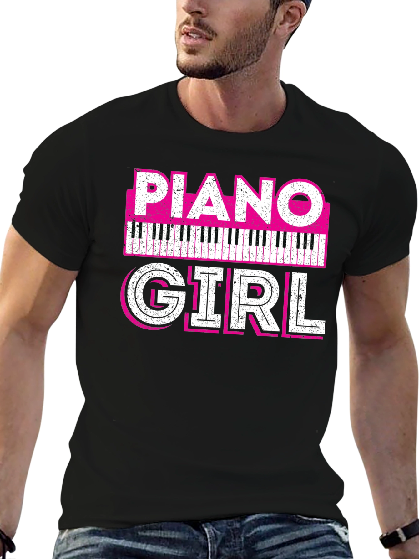 Piano Girl Graphic Tee - Musicians T-Shirt