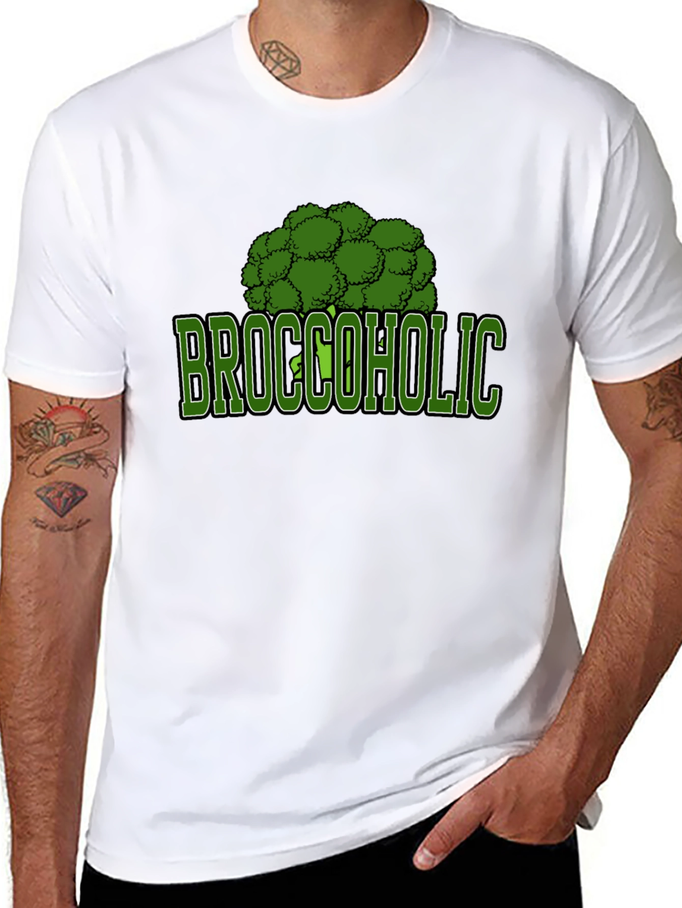Broccoholic Graphic T-Shirt - Novelty Tee