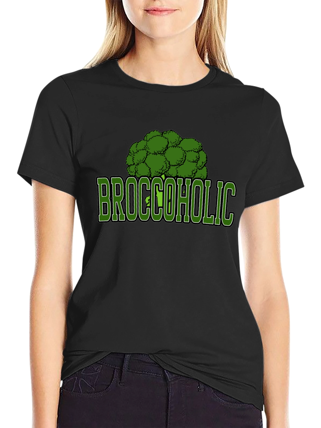 Broccoholic Graphic T-Shirt - Novelty Tee