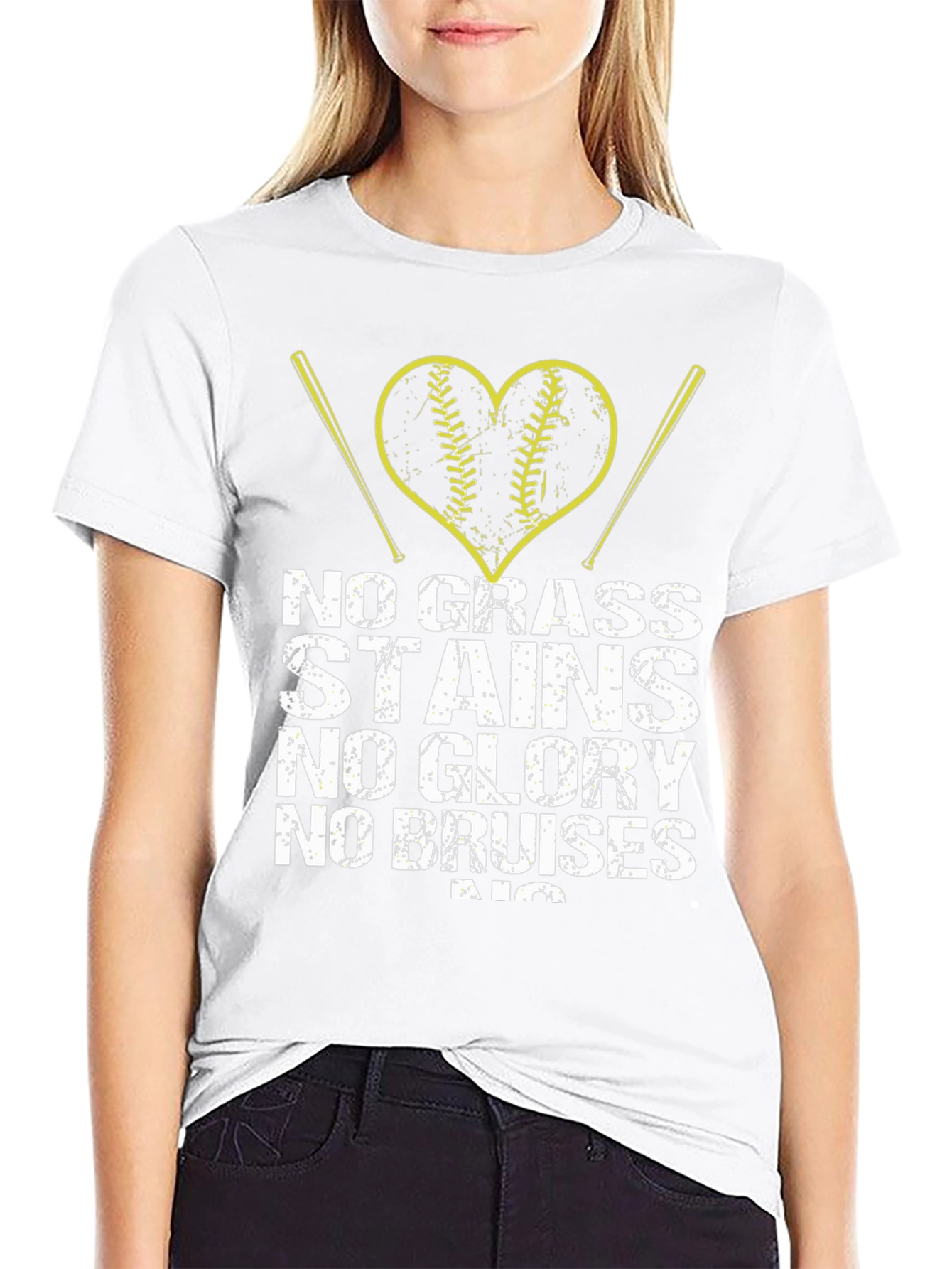 No Grass Stains No Glory Baseball T-Shirt