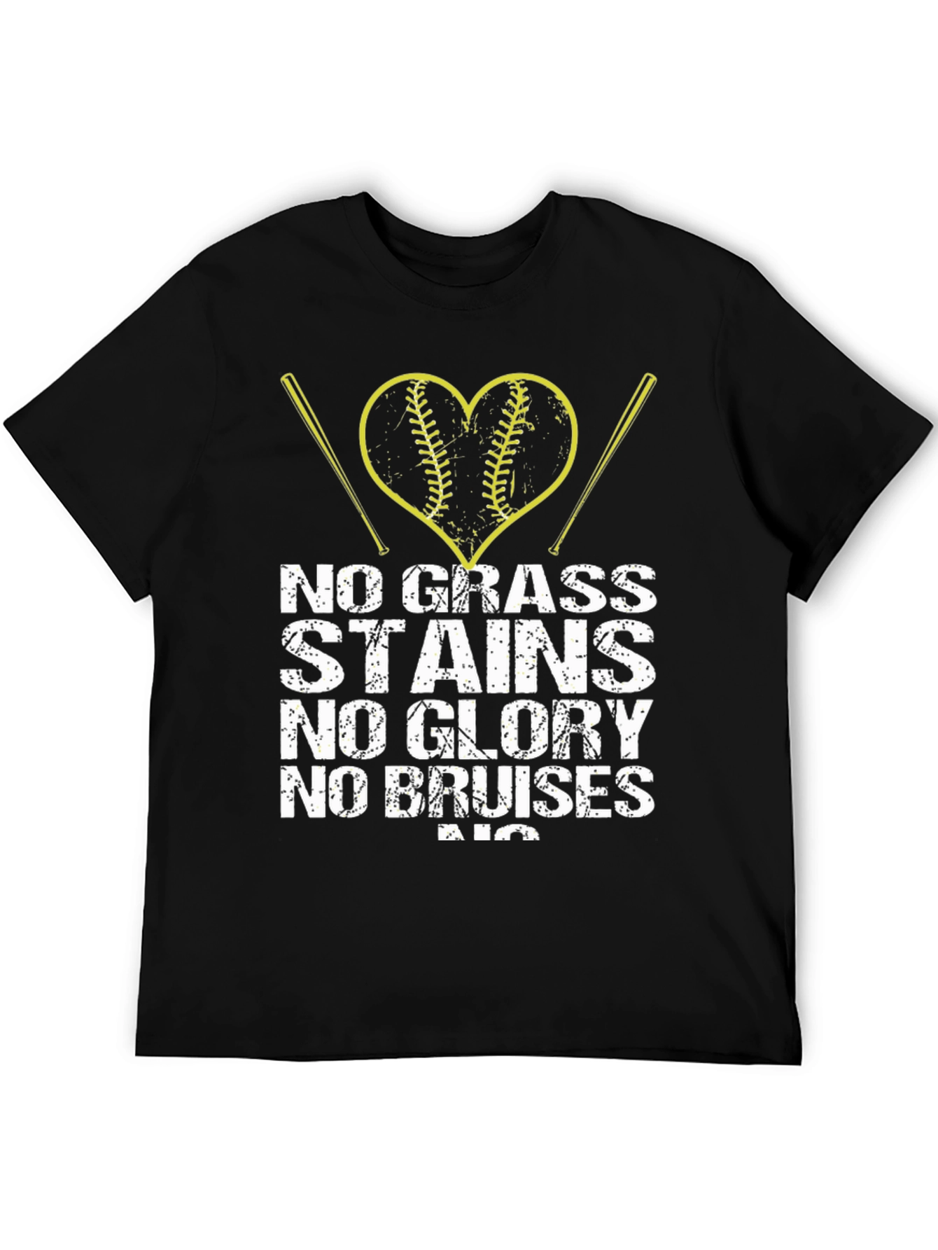 No Grass Stains No Glory Baseball T-Shirt