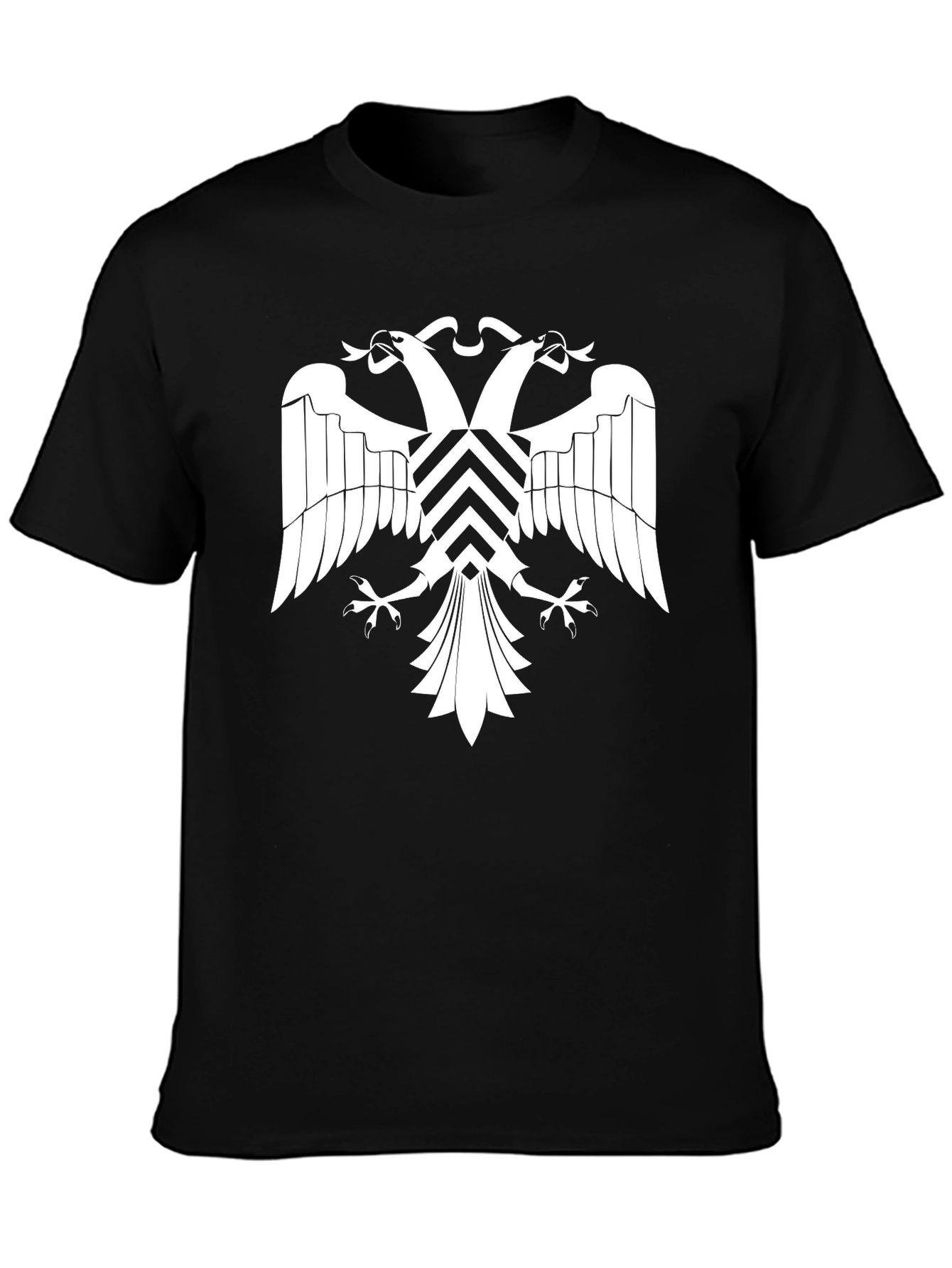 Black T-Shirt with Double Headed Eagle Graphic