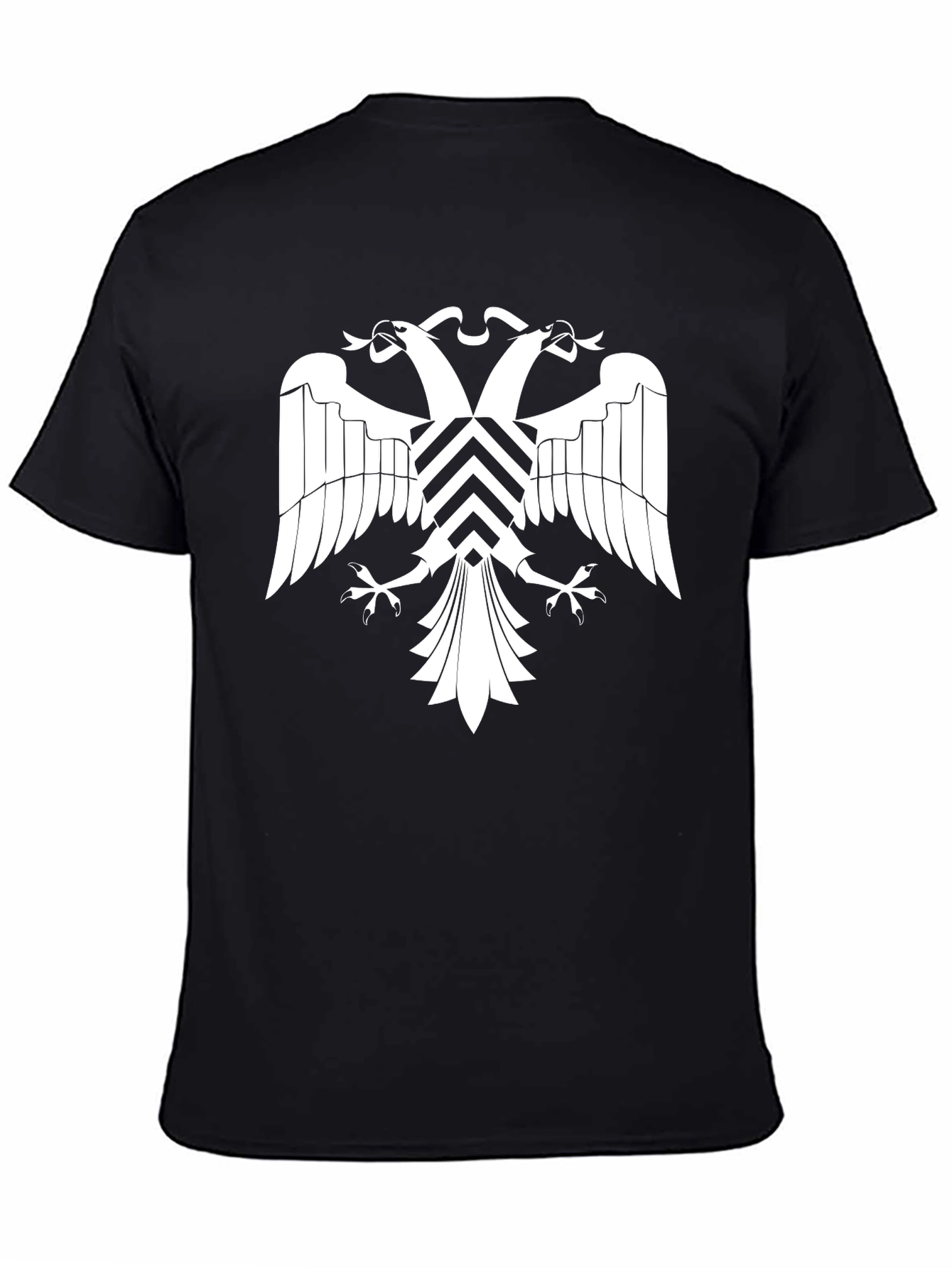 Black T-Shirt with Double Headed Eagle Graphic