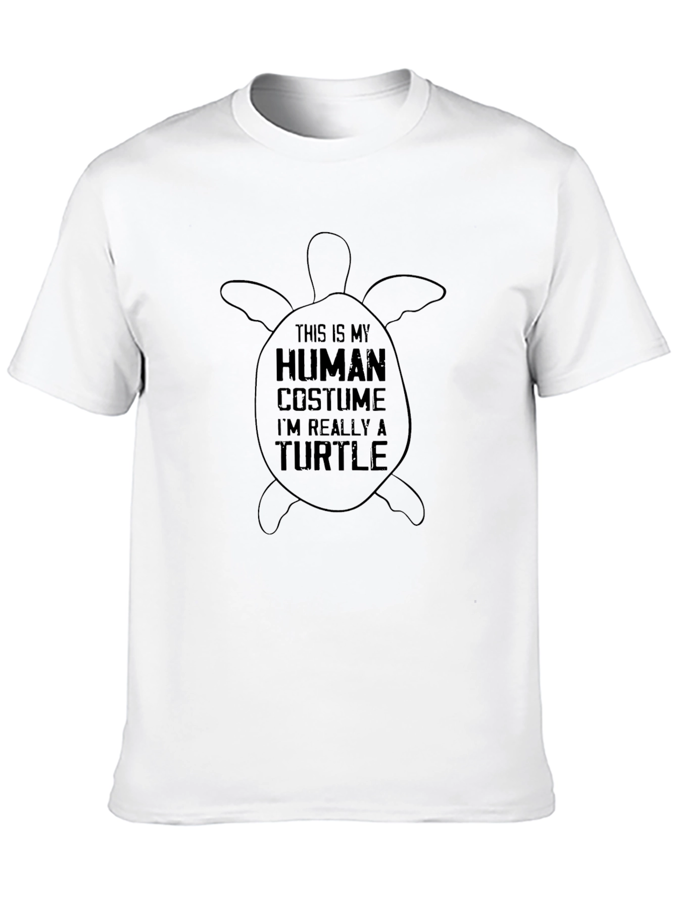 Human Costume Turtle Graphic Tee - Novelty Shirt