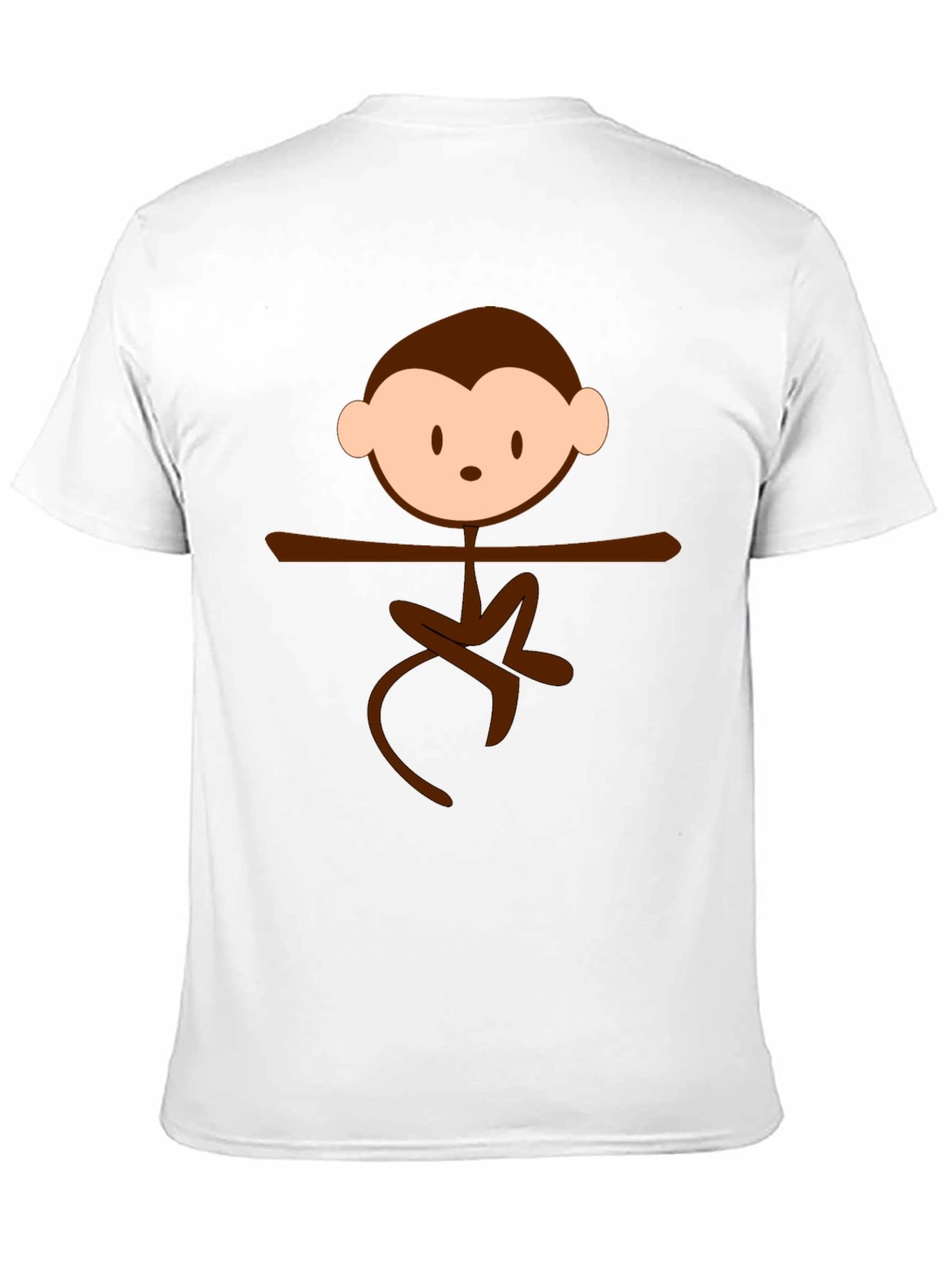 Monkey Cartoon Graphic Print Black T-Shirt