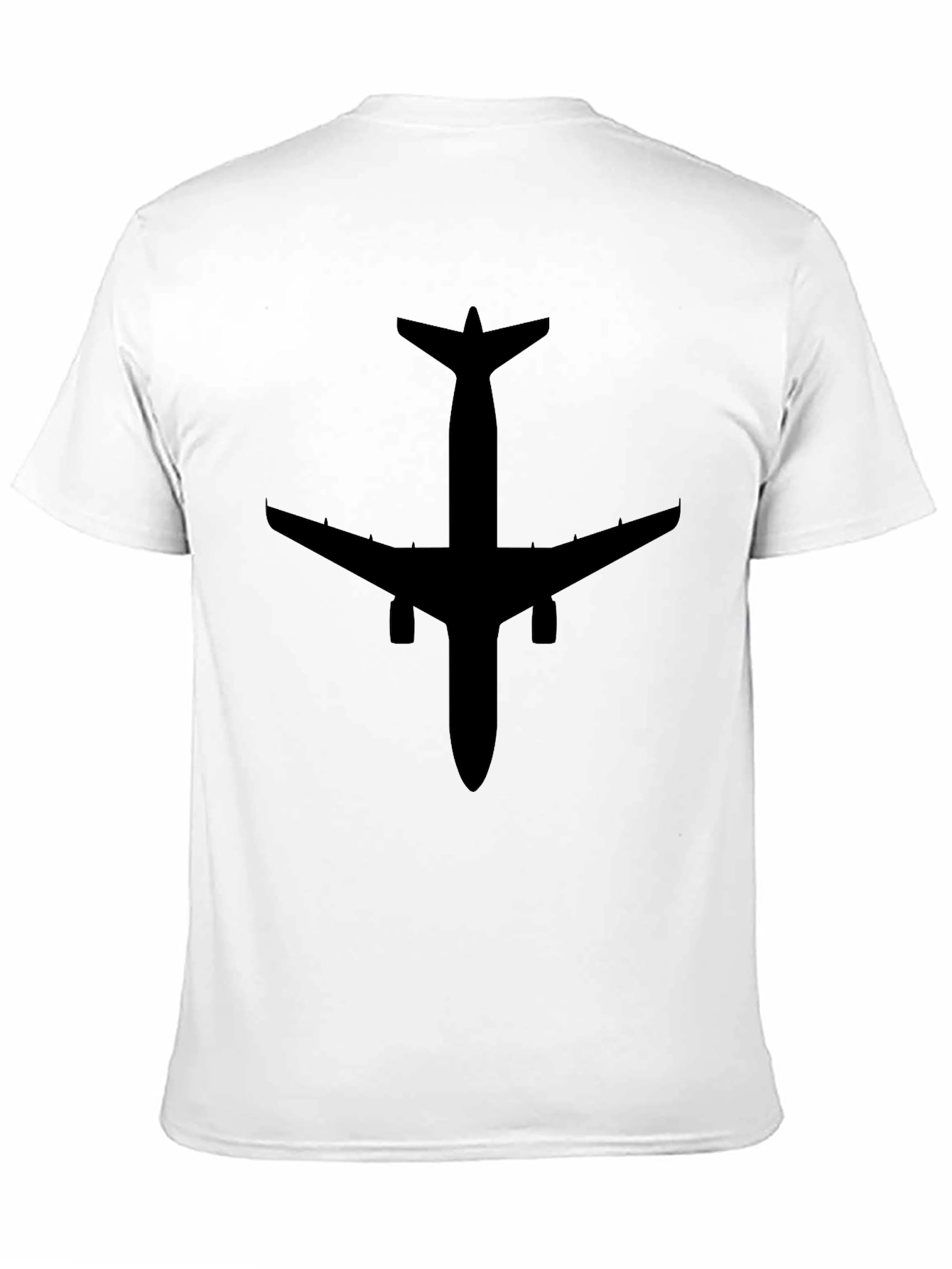 Airplane Silhouette Black T-Shirt | Aviation Enthusiast Tee