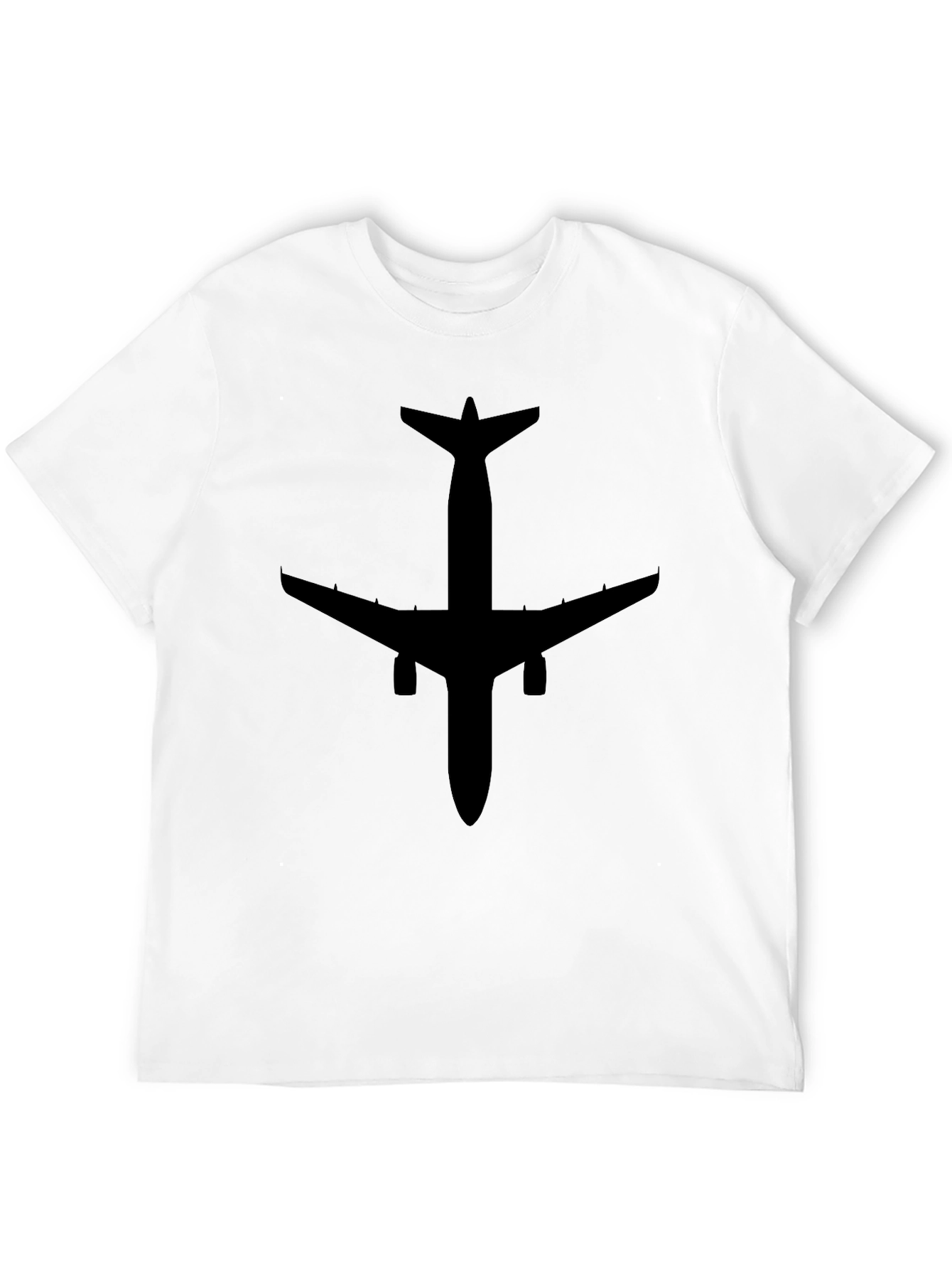 Airplane Silhouette Black T-Shirt | Aviation Enthusiast Tee