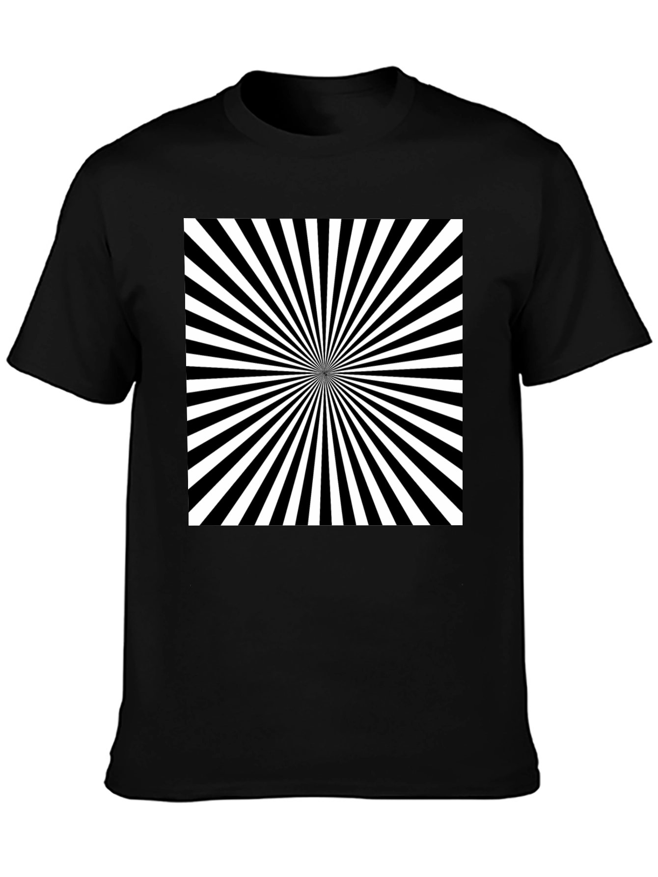 Hypnotic Black & White Optical Illusion Graphic Tee