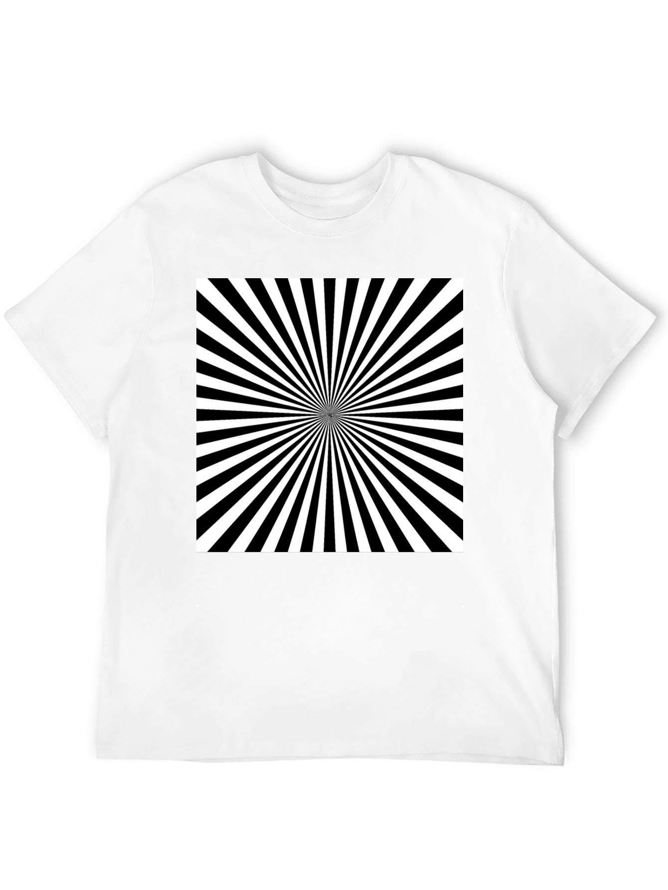 Hypnotic Black & White Optical Illusion Graphic Tee