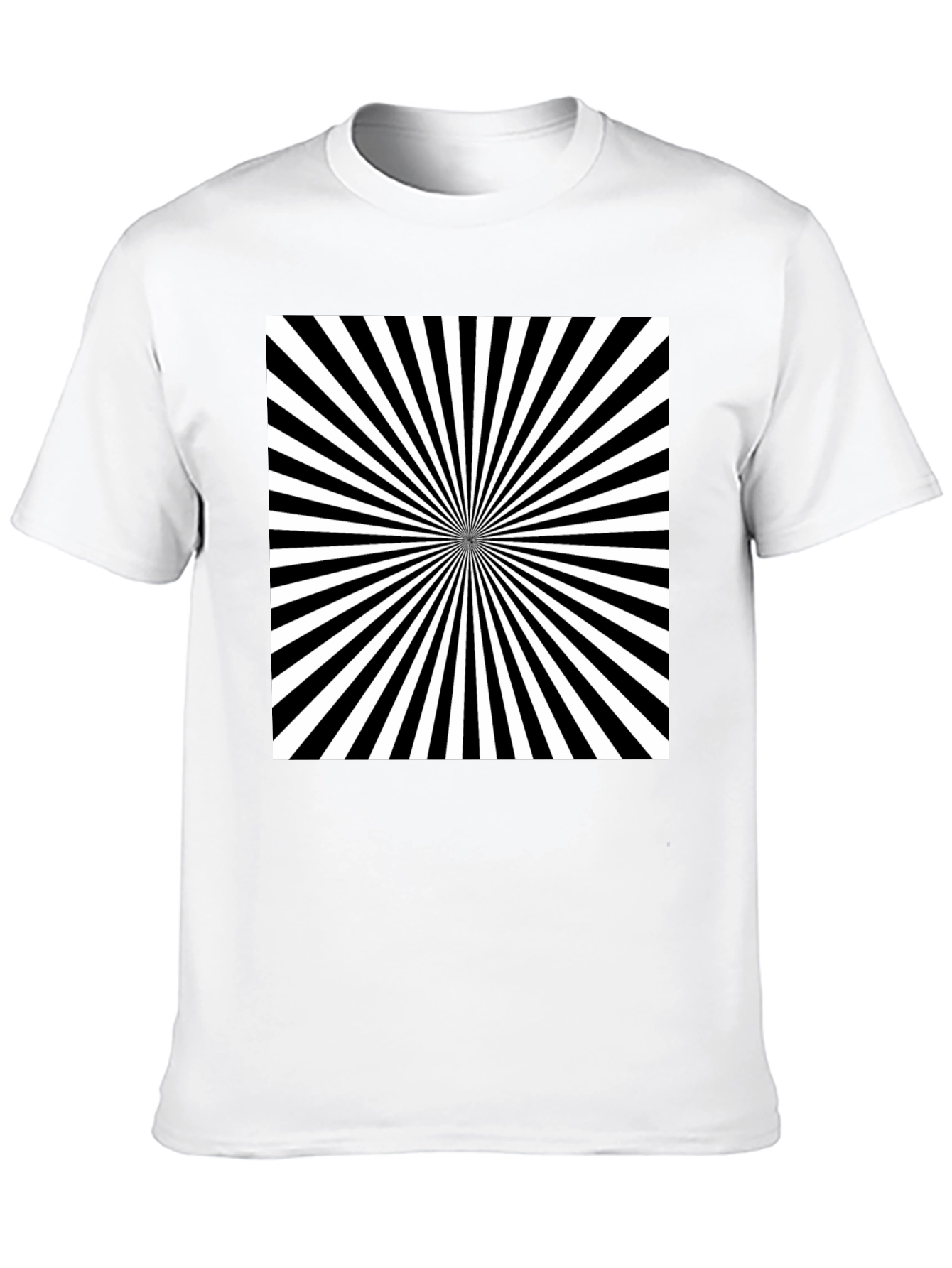 Hypnotic Black & White Optical Illusion Graphic Tee