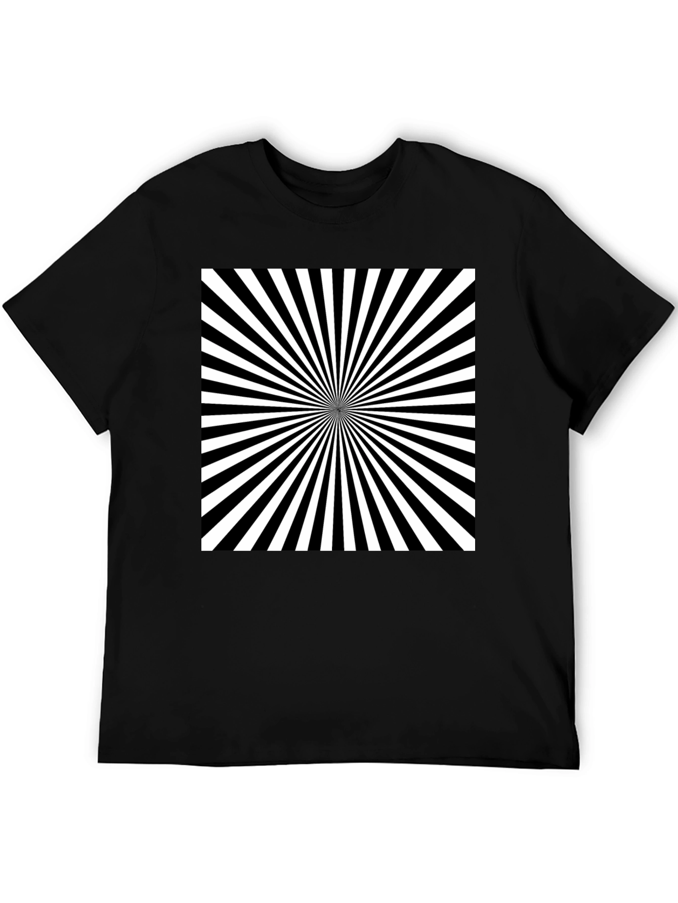 Hypnotic Black & White Optical Illusion Graphic Tee