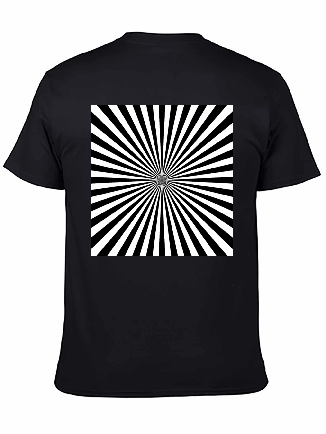 Hypnotic Black & White Optical Illusion Graphic Tee