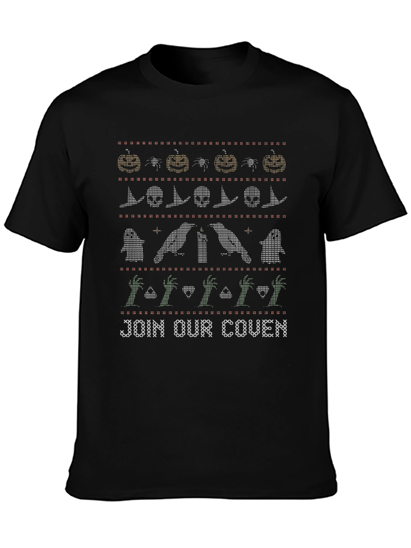 Halloween Knit Pattern T-Shirt