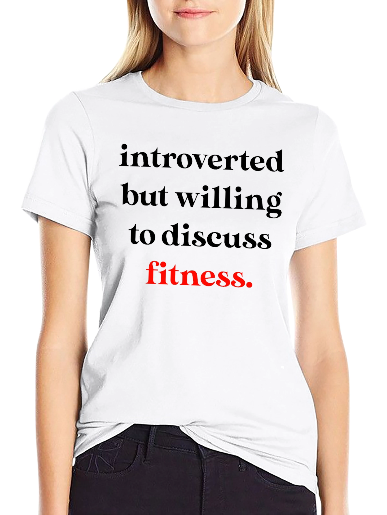 Introverted Fitness T-Shirt - Black Graphic Tee