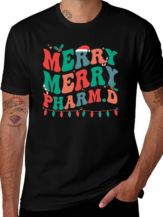 Merry Pharm.D Christmas Holiday Graphic Tee