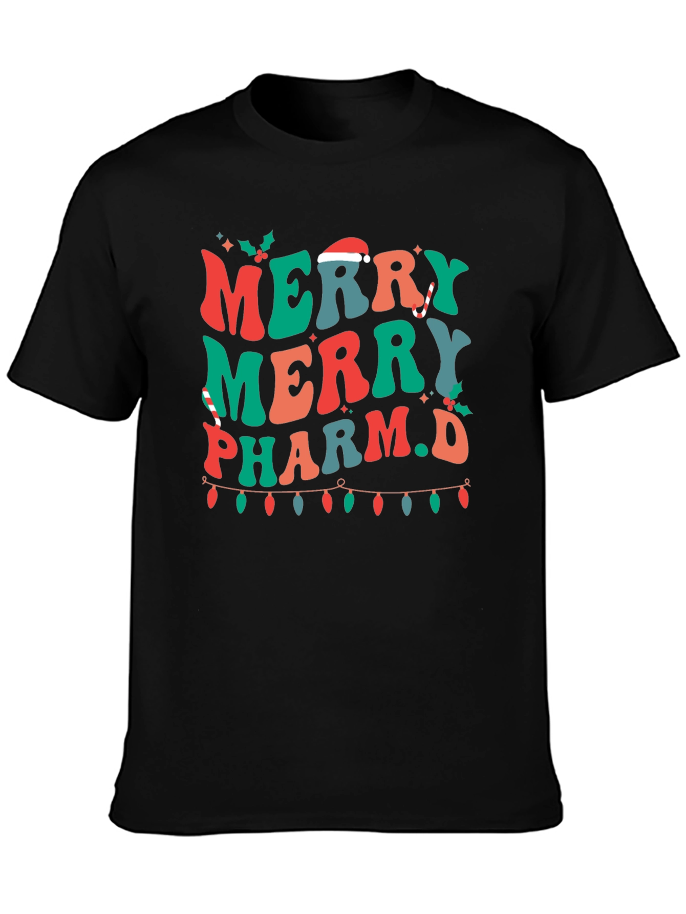 Merry Pharm.D Christmas Holiday Graphic Tee