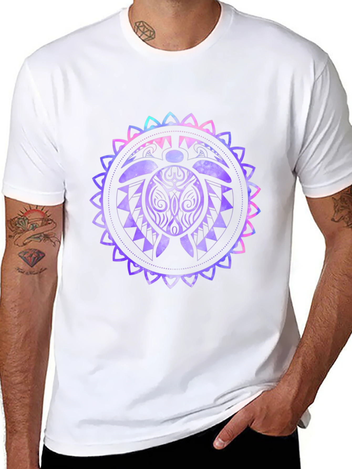 Sea Turtle Mandala Graphic T-Shirt