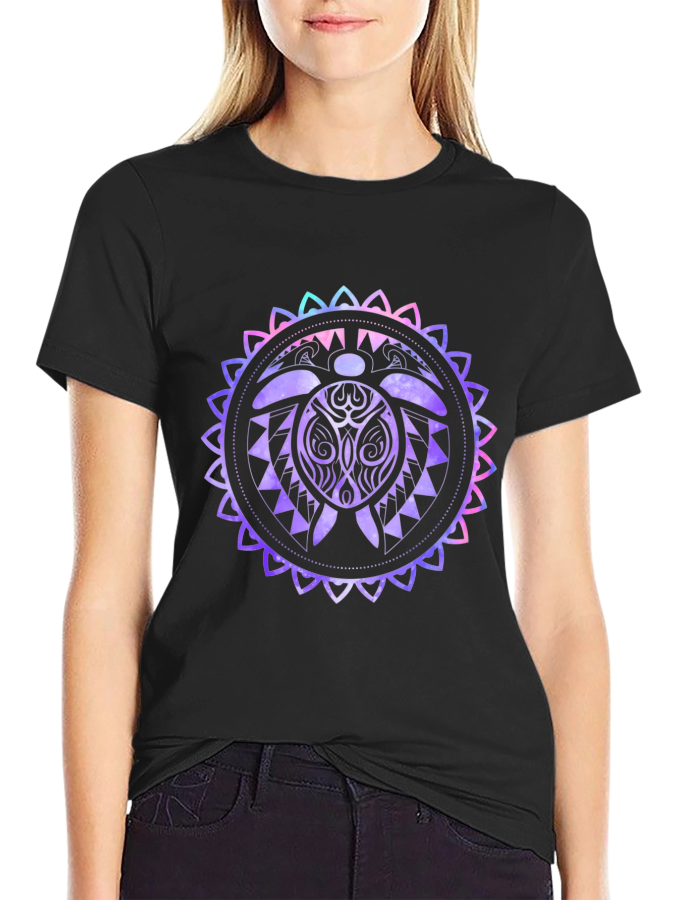 Sea Turtle Mandala Graphic T-Shirt