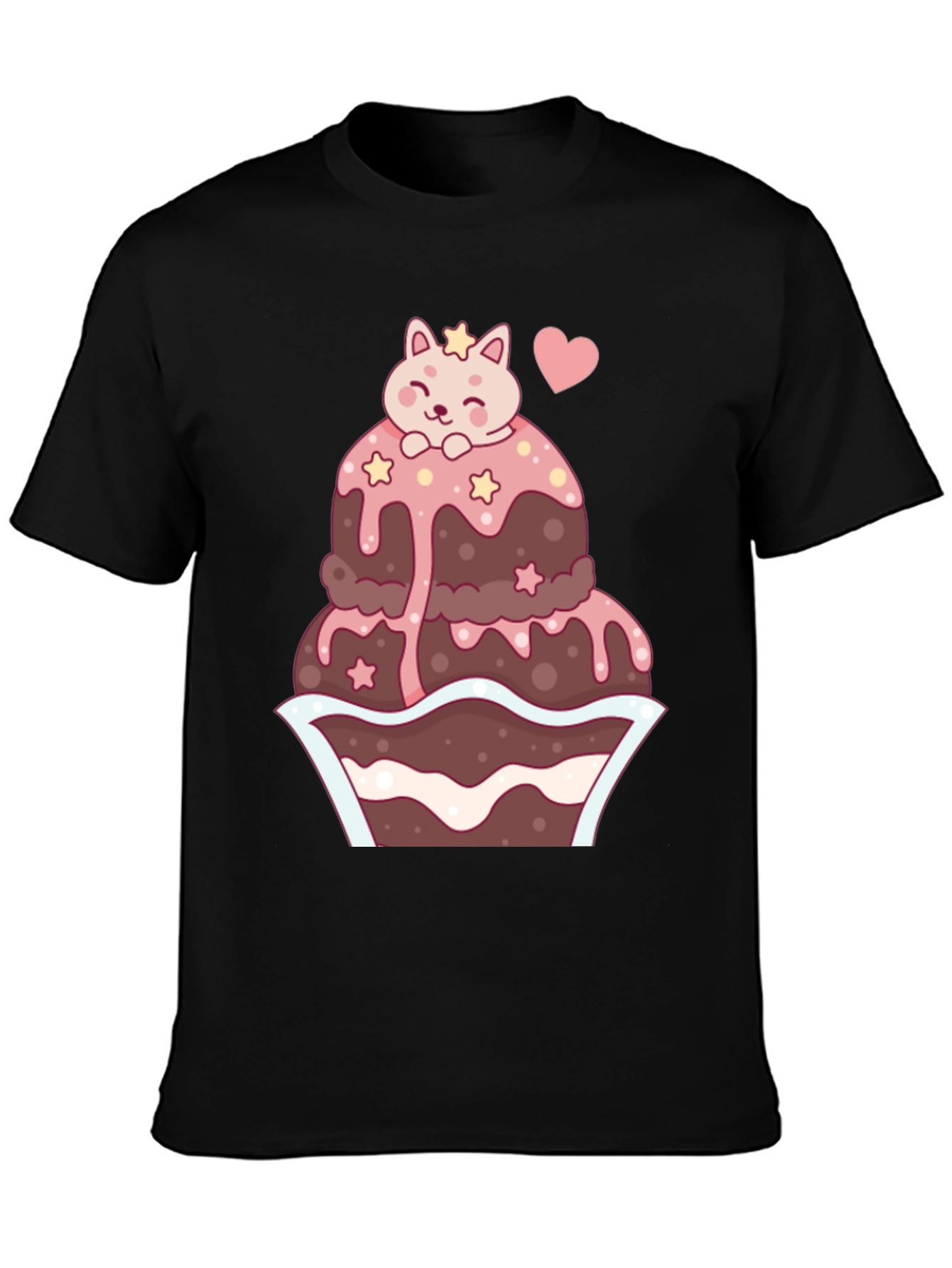 Cute Cat Cupcake Graphic Tee - Kawaii Style