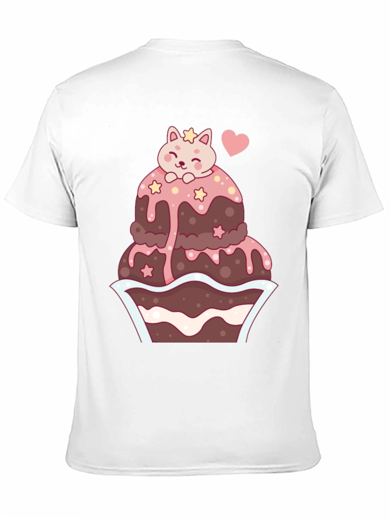 Cute Cat Cupcake Graphic Tee - Kawaii Style