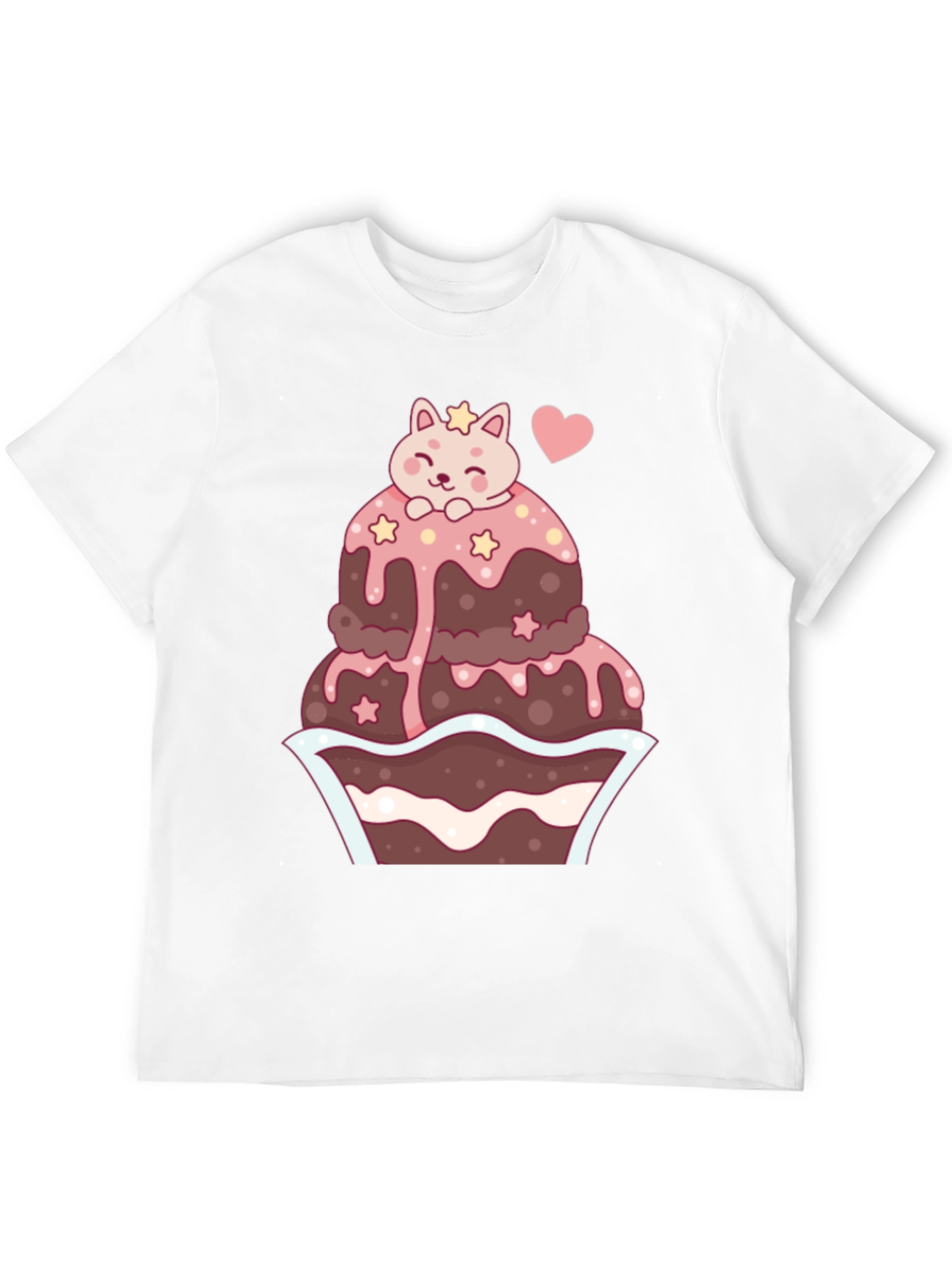 Cute Cat Cupcake Graphic Tee - Kawaii Style